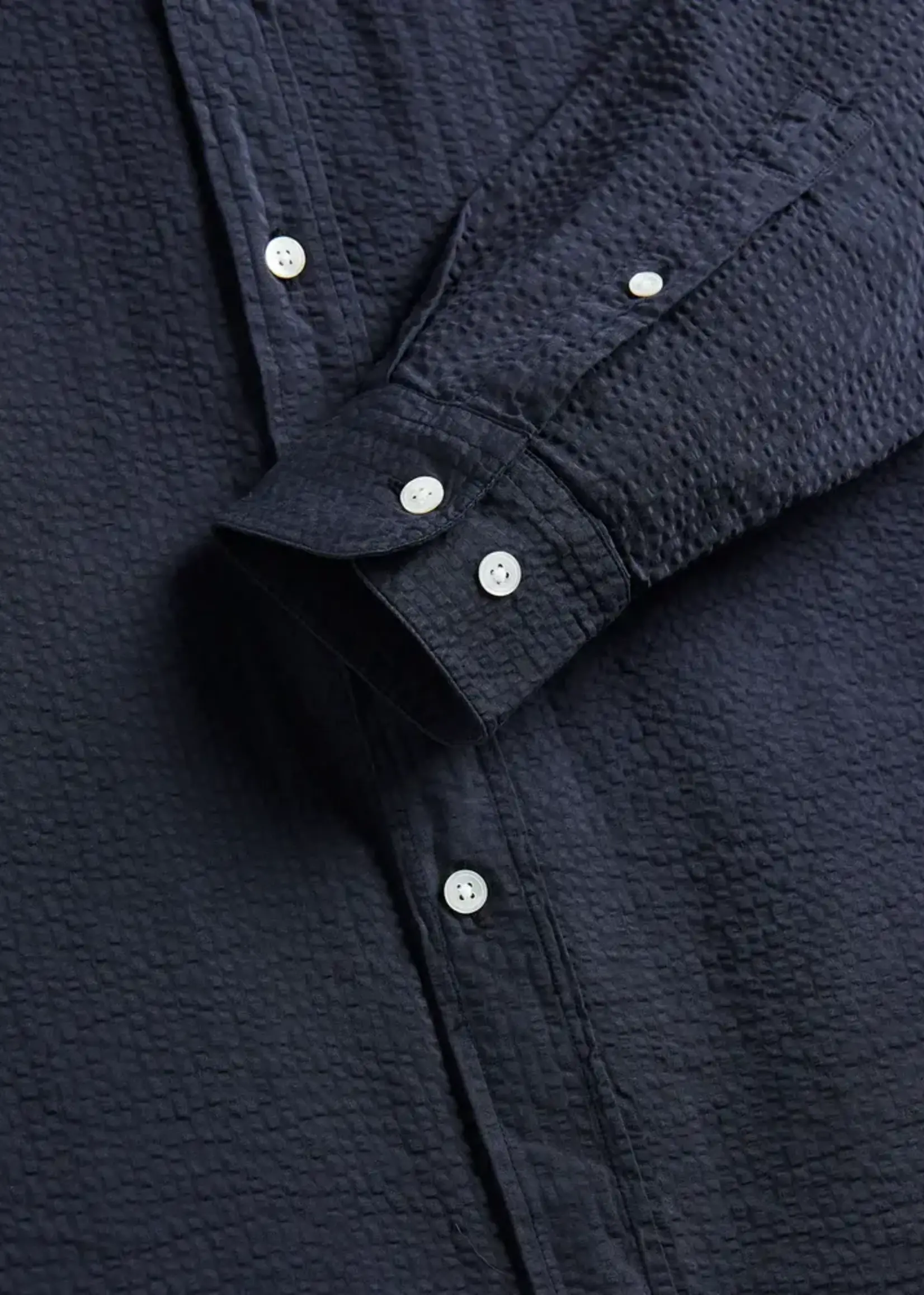 Portuguese Flannel Portuguese Flannel Atlantico Navy Seersucker