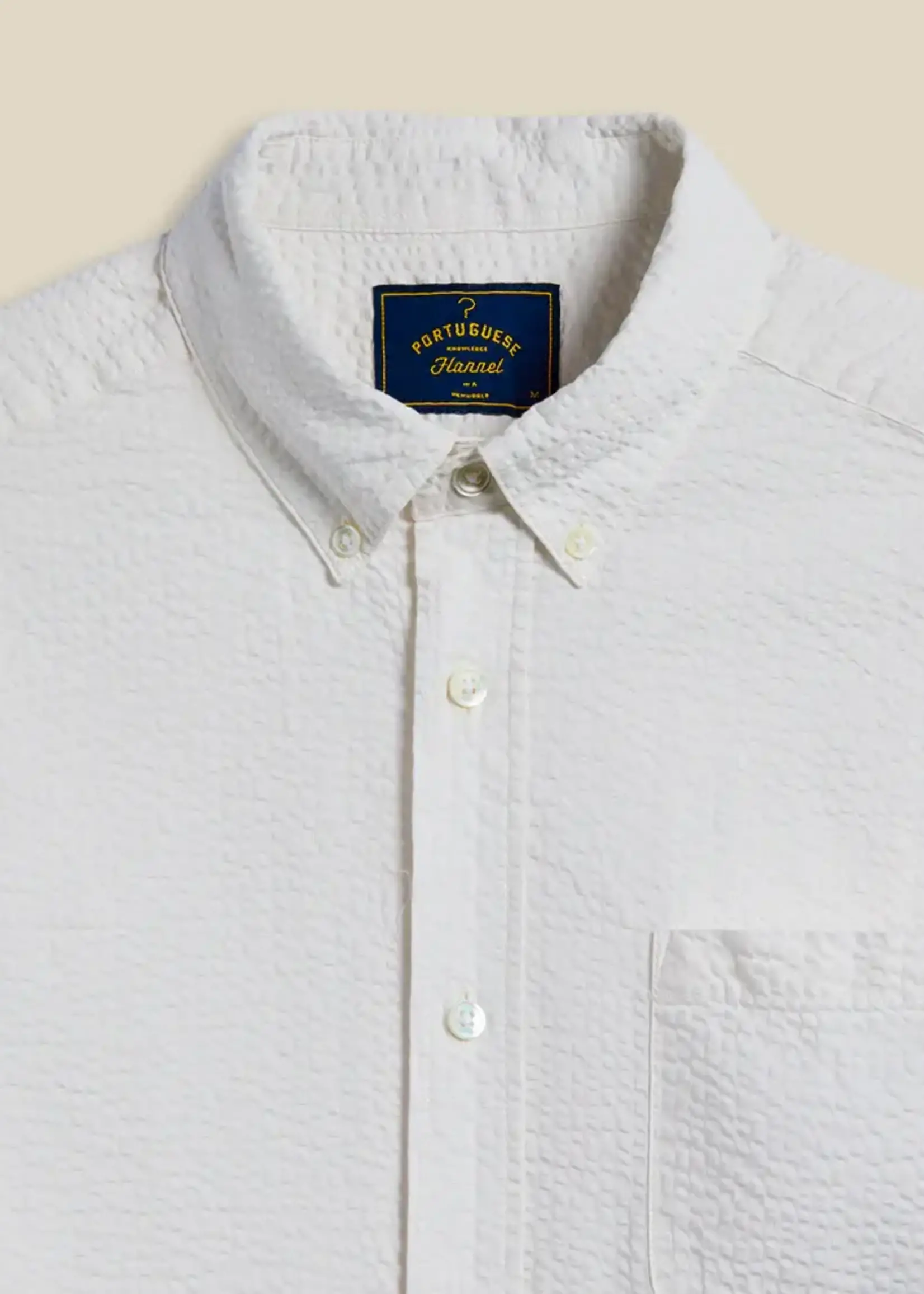 Portuguese Flannel Portuguese Flannel Atlantico White Seersucker