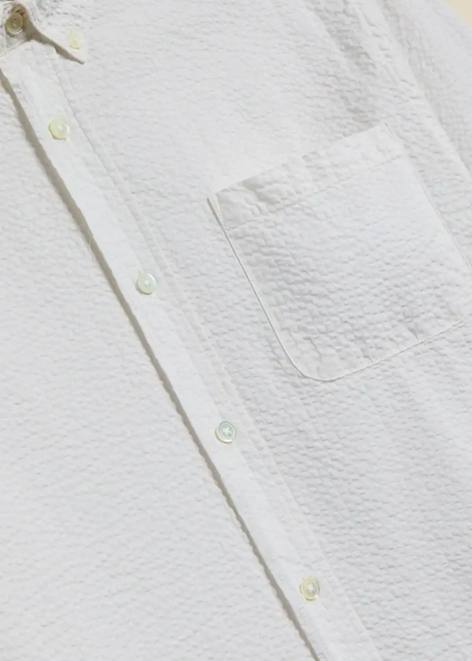 Portuguese Flannel Portuguese Flannel Atlantico White Seersucker