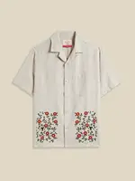 Portuguese Flannel Portuguese Flannel Colibri Sand Camp Collar