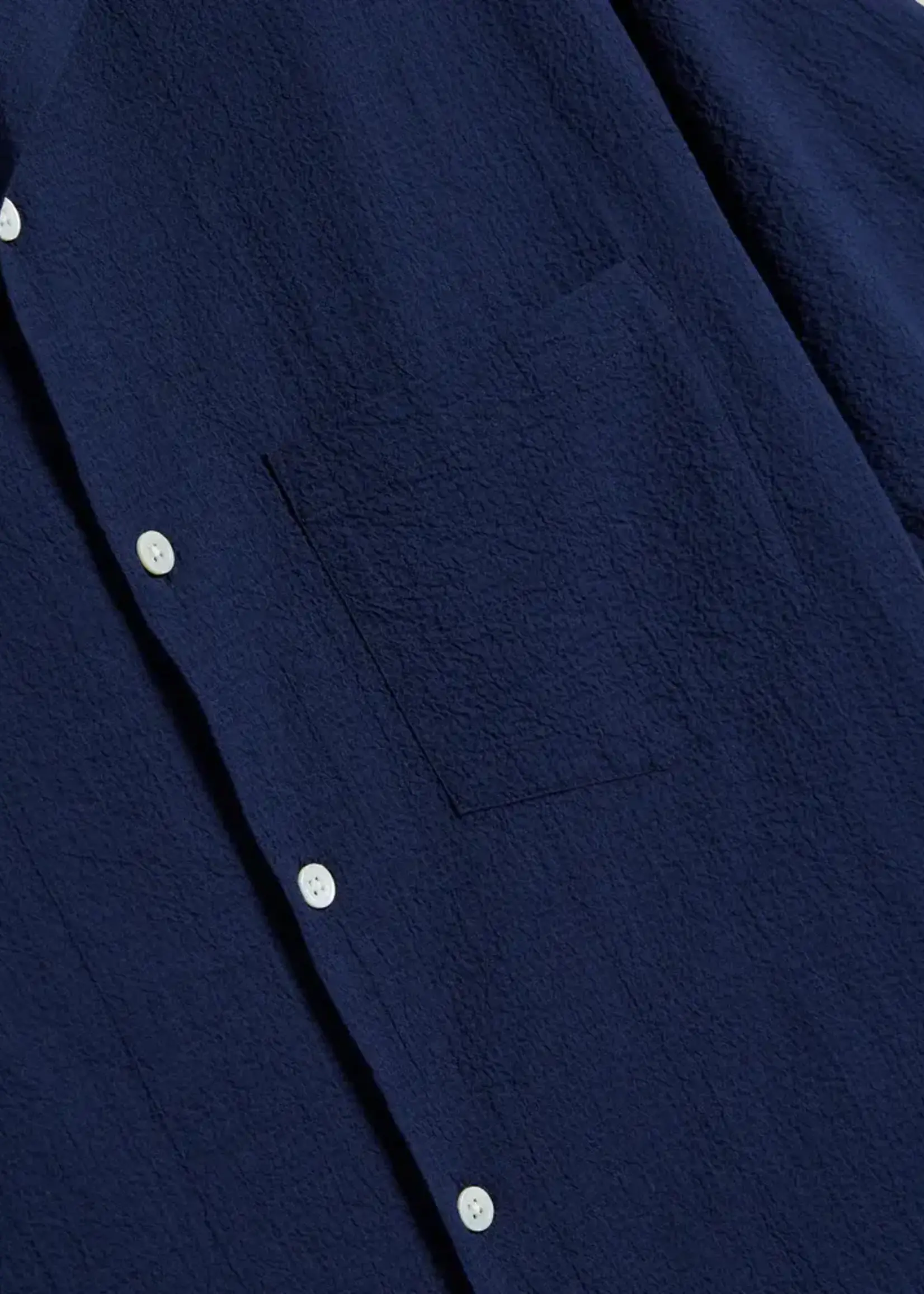 Portuguese Flannel Portuguese Flannel Flame Navy Camp Collar