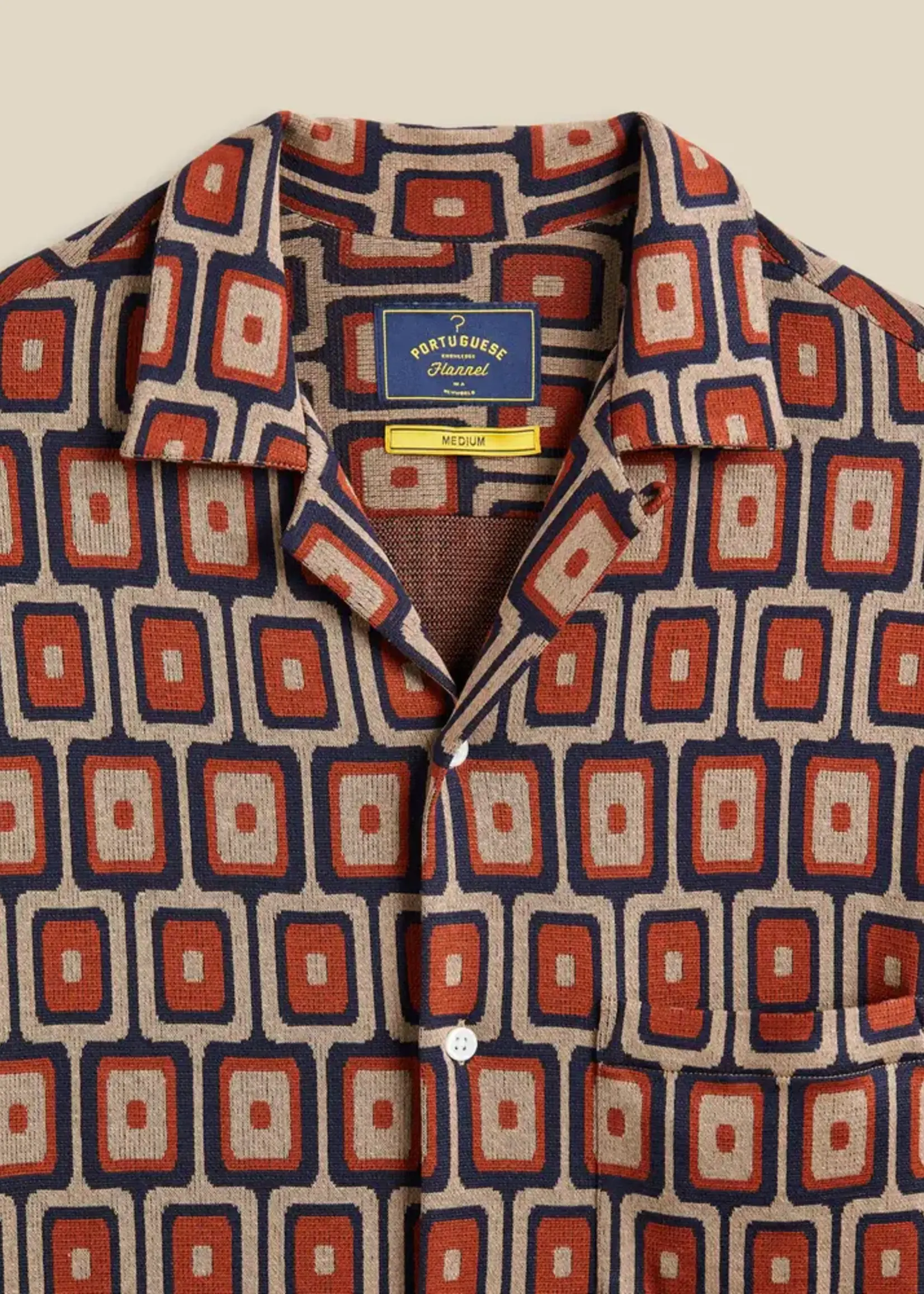 Portuguese Flannel Portuguese Flannel Geometric Camp Collar
