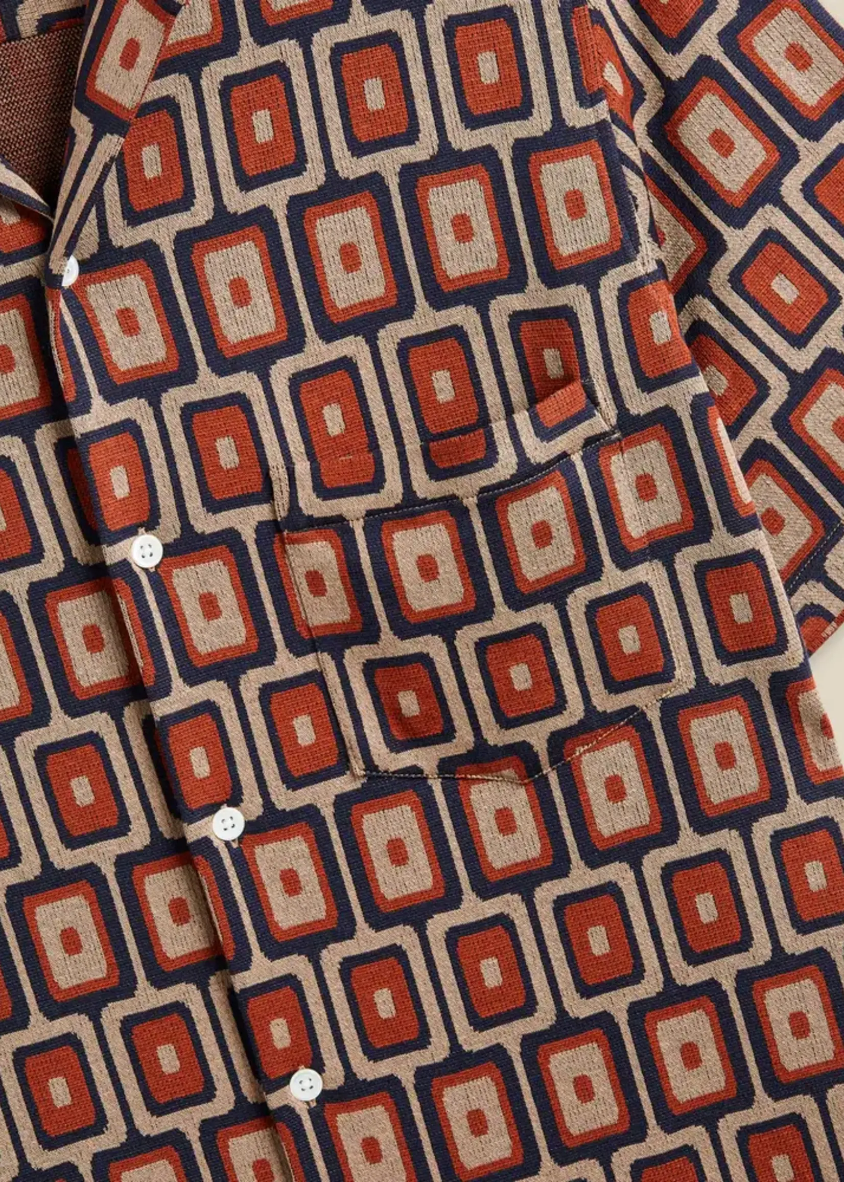 Portuguese Flannel Portuguese Flannel Geometric Camp Collar