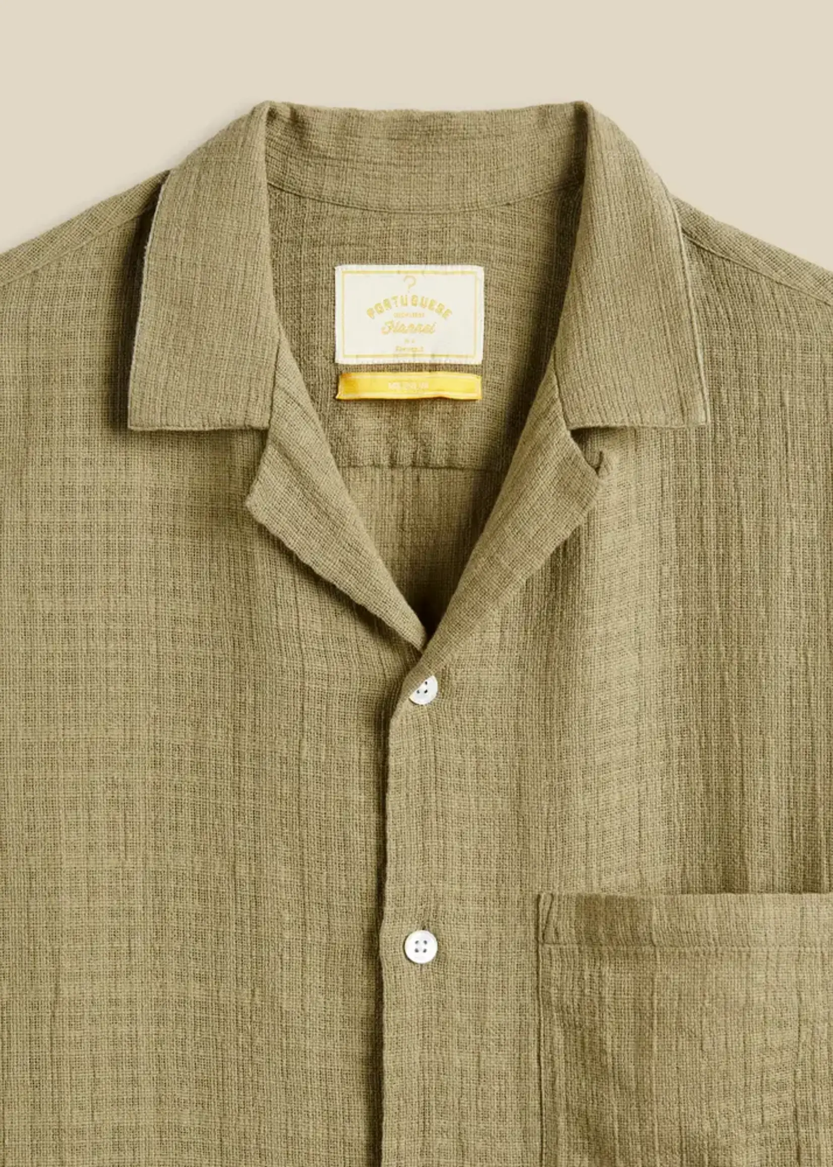 Portuguese Flannel Portuguese Flannel Grain Khaki Camp Collar