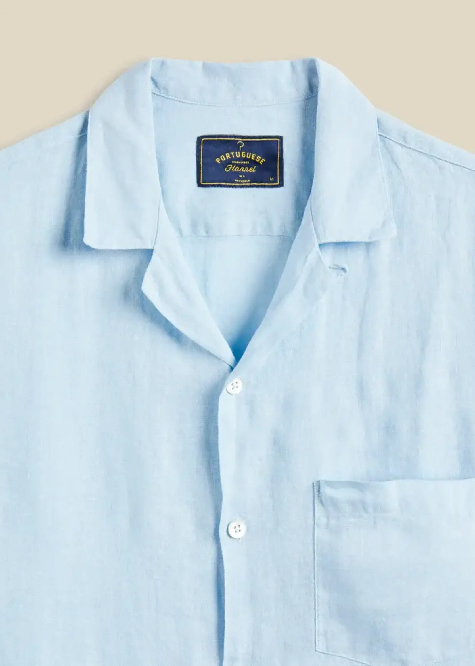 Portuguese Flannel Portuguese Flannel Linen Sky Camp Collar