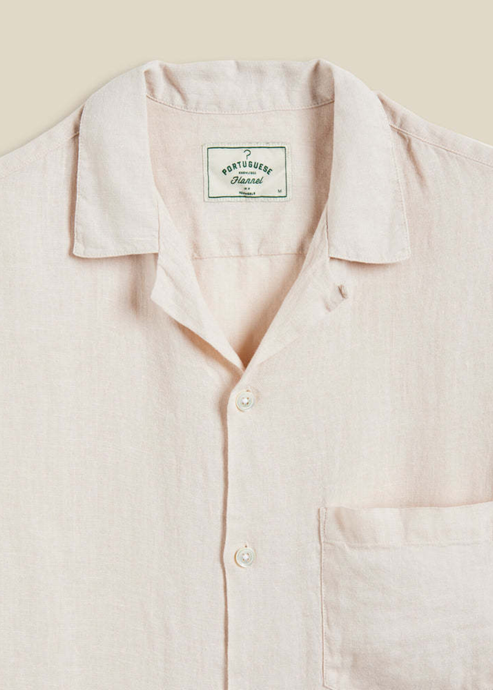Portuguese Flannel Portuguese Flannel Linen Camp Collar Raw