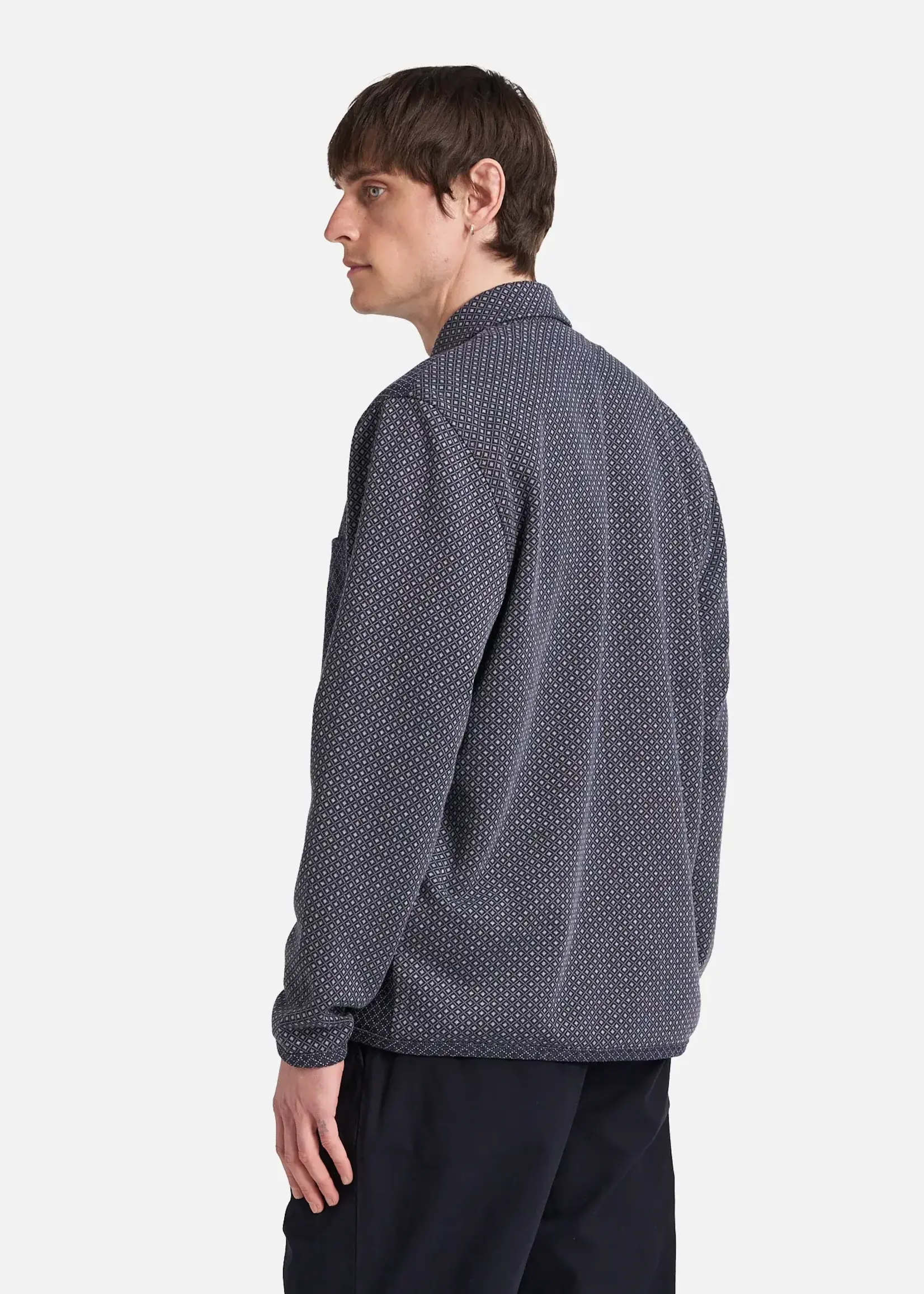 Universal Works Universal Works Cotton Mix Fleece Cardigan Navy Cotton / Poly