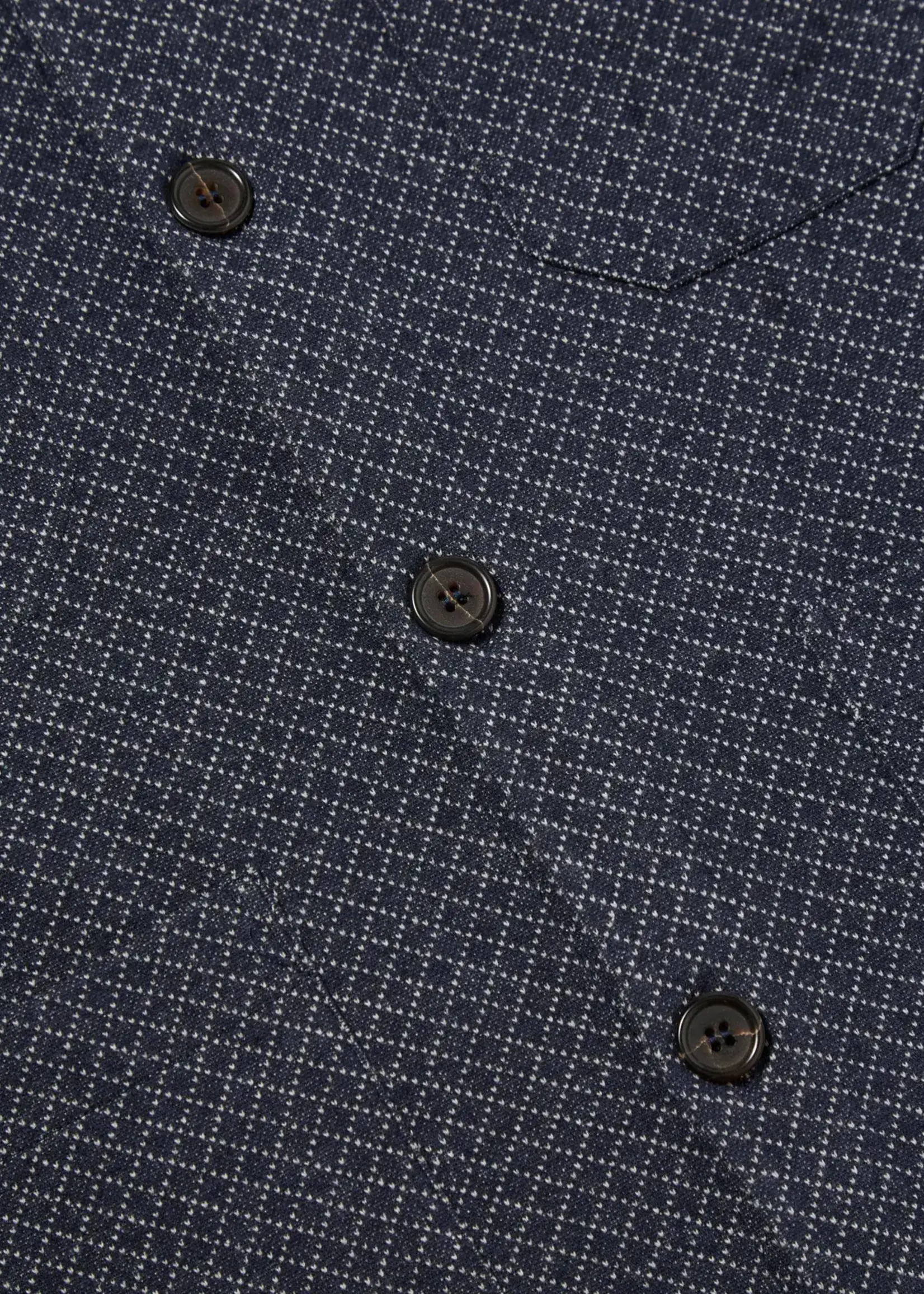 Universal Works Universal Works Cotton Mix Fleece Cardigan Navy Cotton / Poly