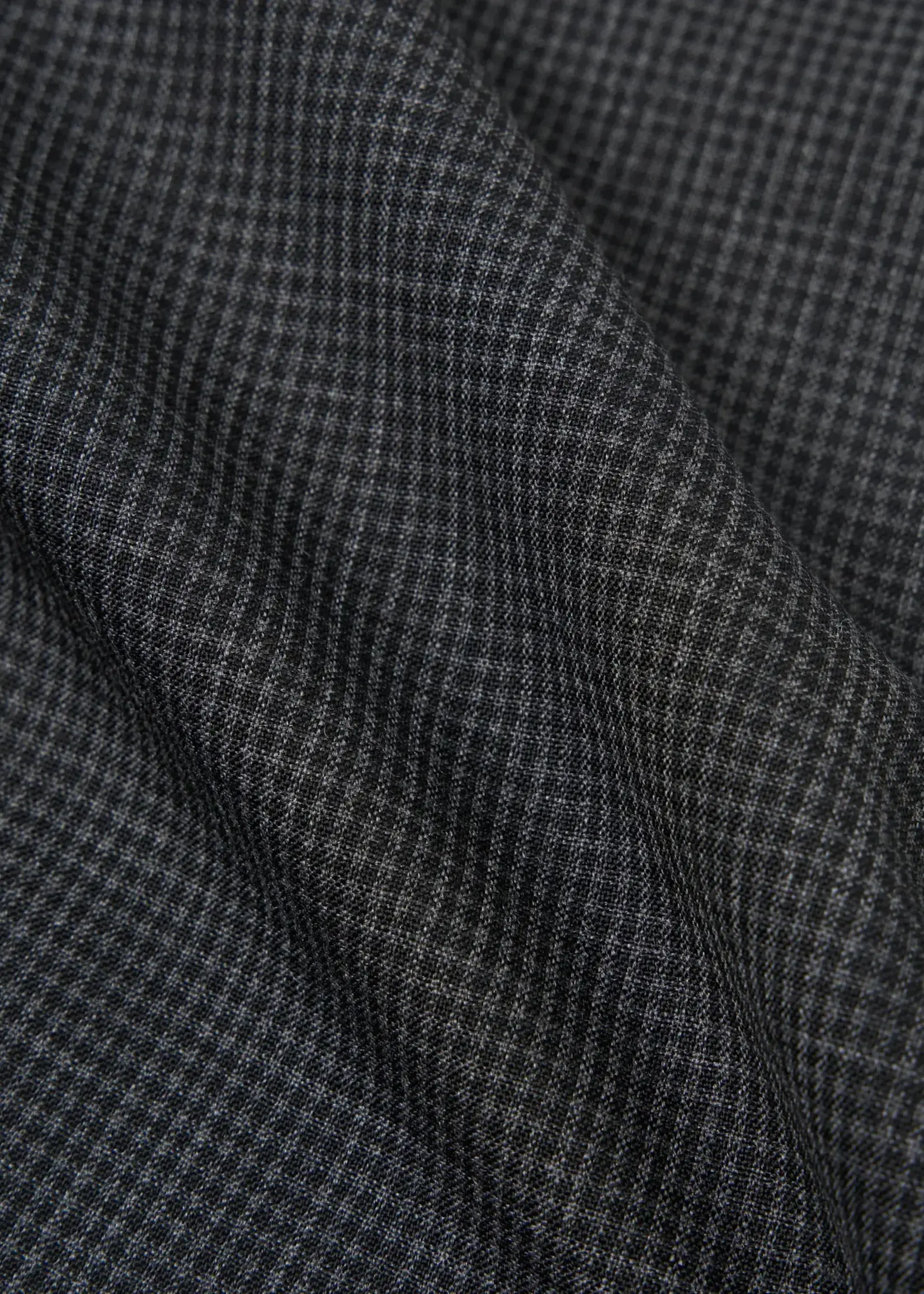 Universal Works Universal Works Mini Check Pleated Track Pants Black Wool