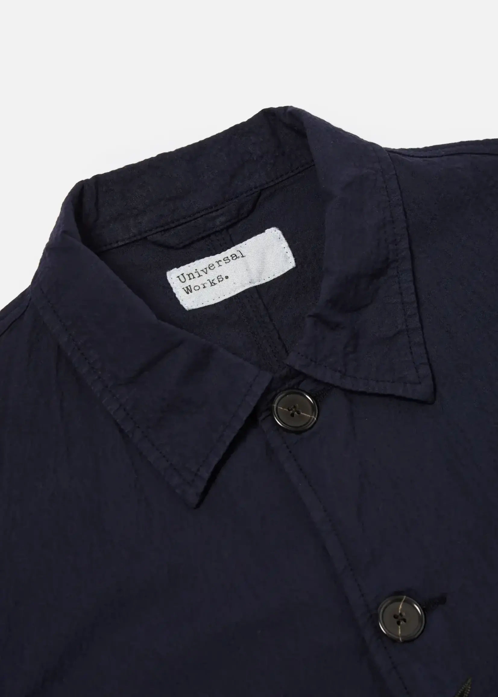 Universal Works Universal Works Seersucker II Bakers C Jacket Navy Cotton