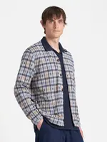 Universal Works Universal Works Summer Check Cardigan Blue / Brown Cotton / Poly