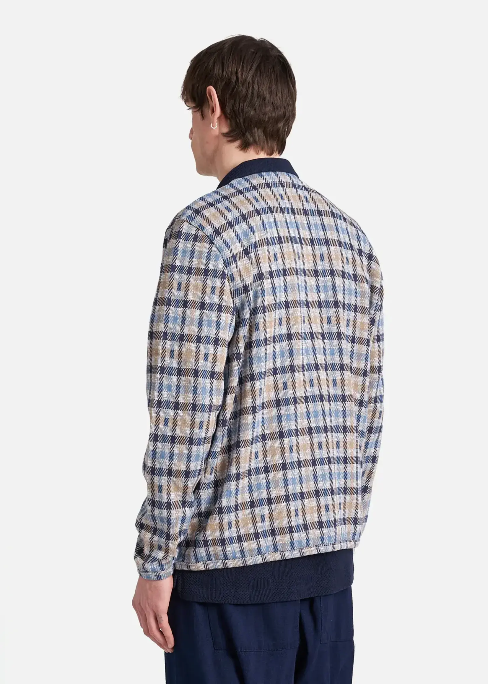 Universal Works Universal Works Summer Check Cardigan Blue / Brown Cotton / Poly