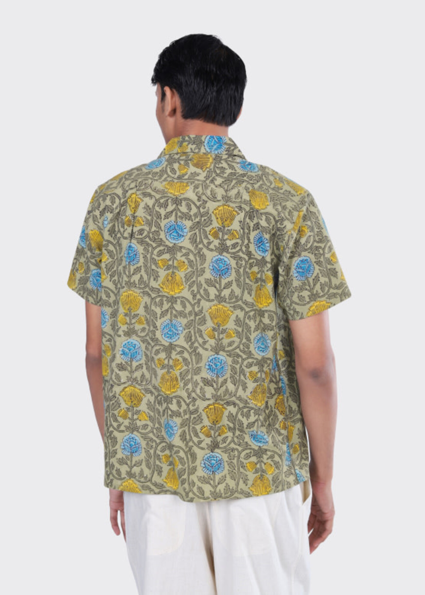 Kardo Kardo Chintan Olive / Yellow Short Sleeve Shirt