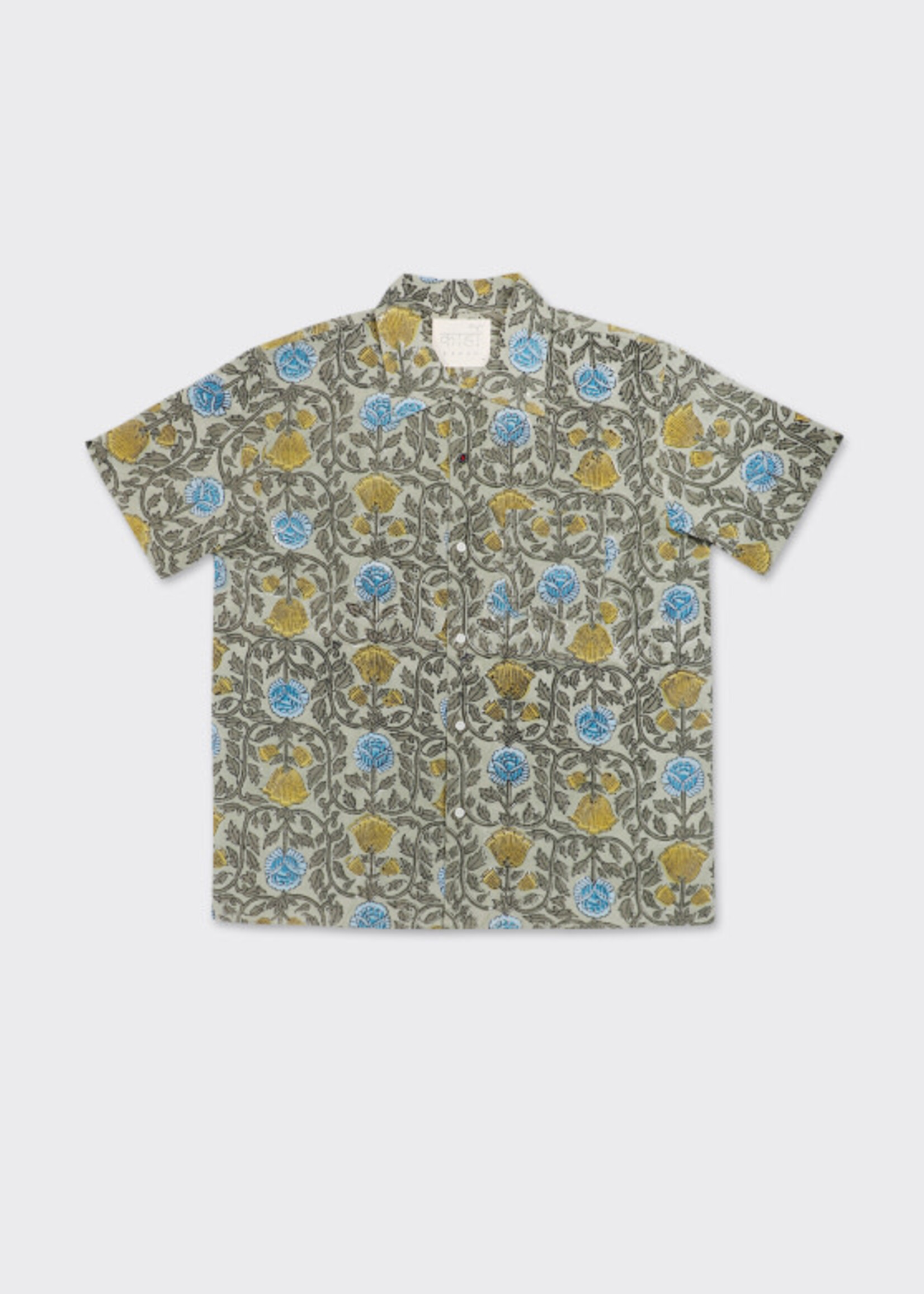Kardo Kardo Chintan Olive / Yellow Short Sleeve Shirt