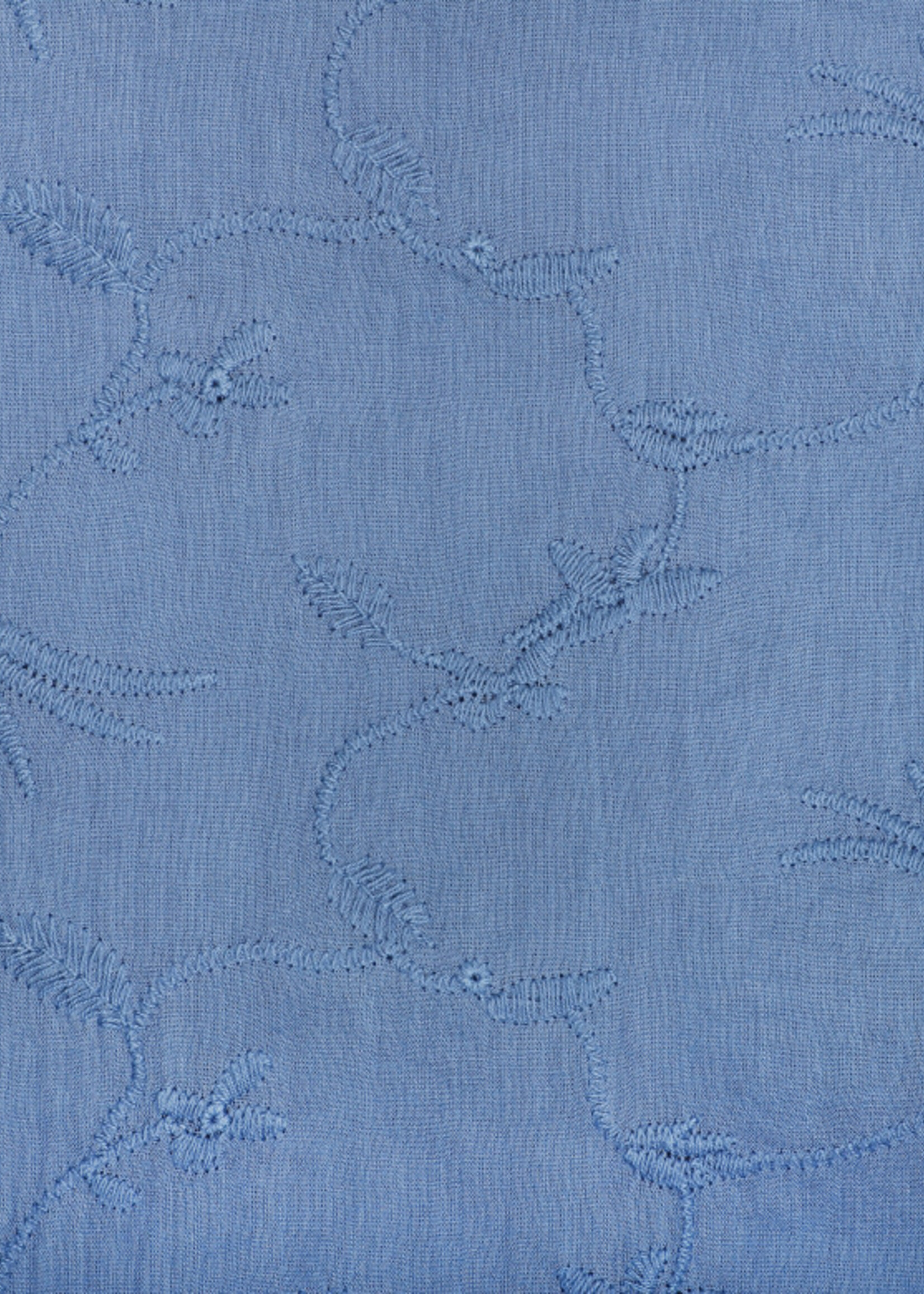 Kardo Kardo Chintan Schiffli Blue Short Sleeve Shirt Cotton