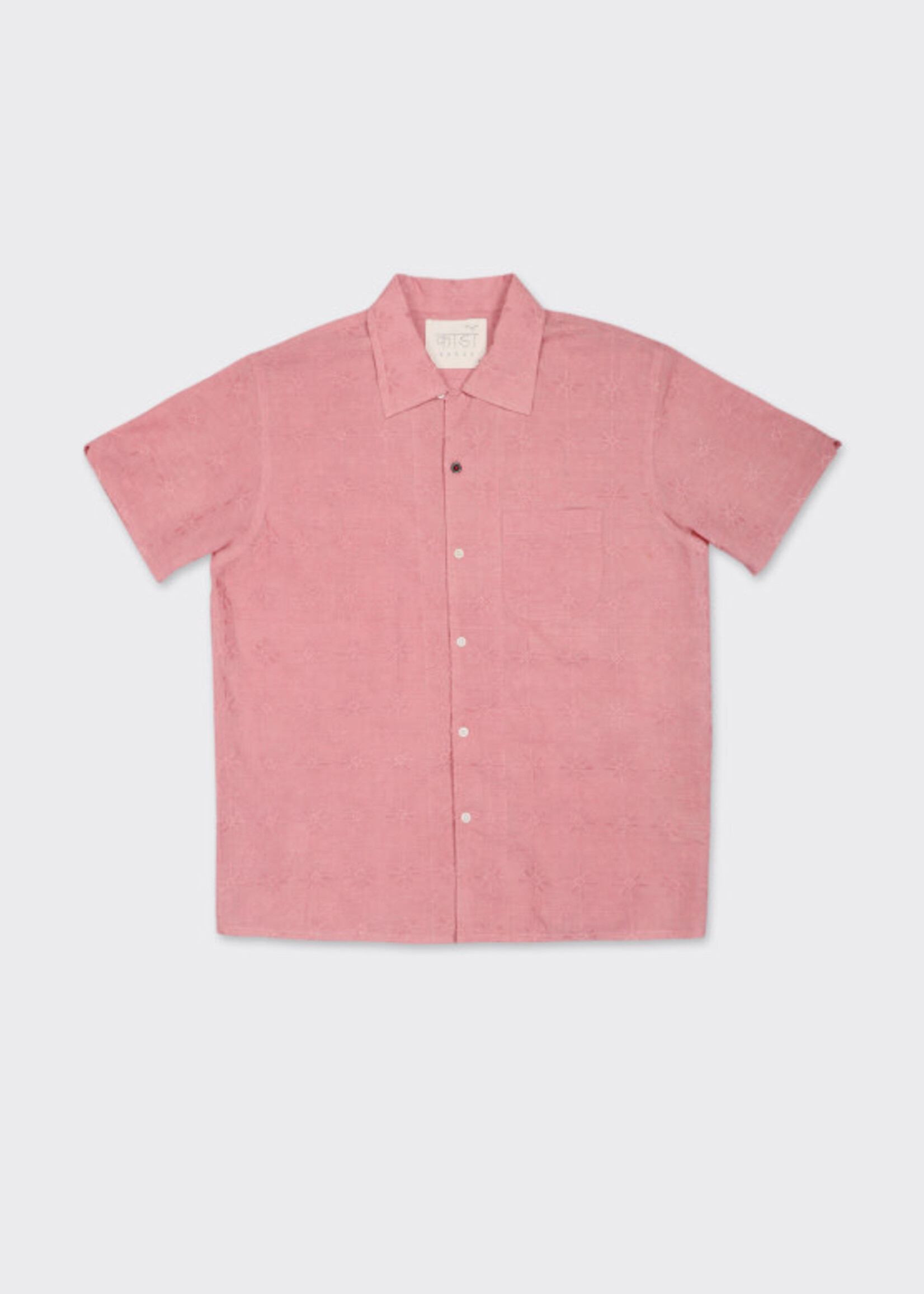 Kardo Kardo Chintan Schiffli Pink Short Sleeve Shirt Cotton