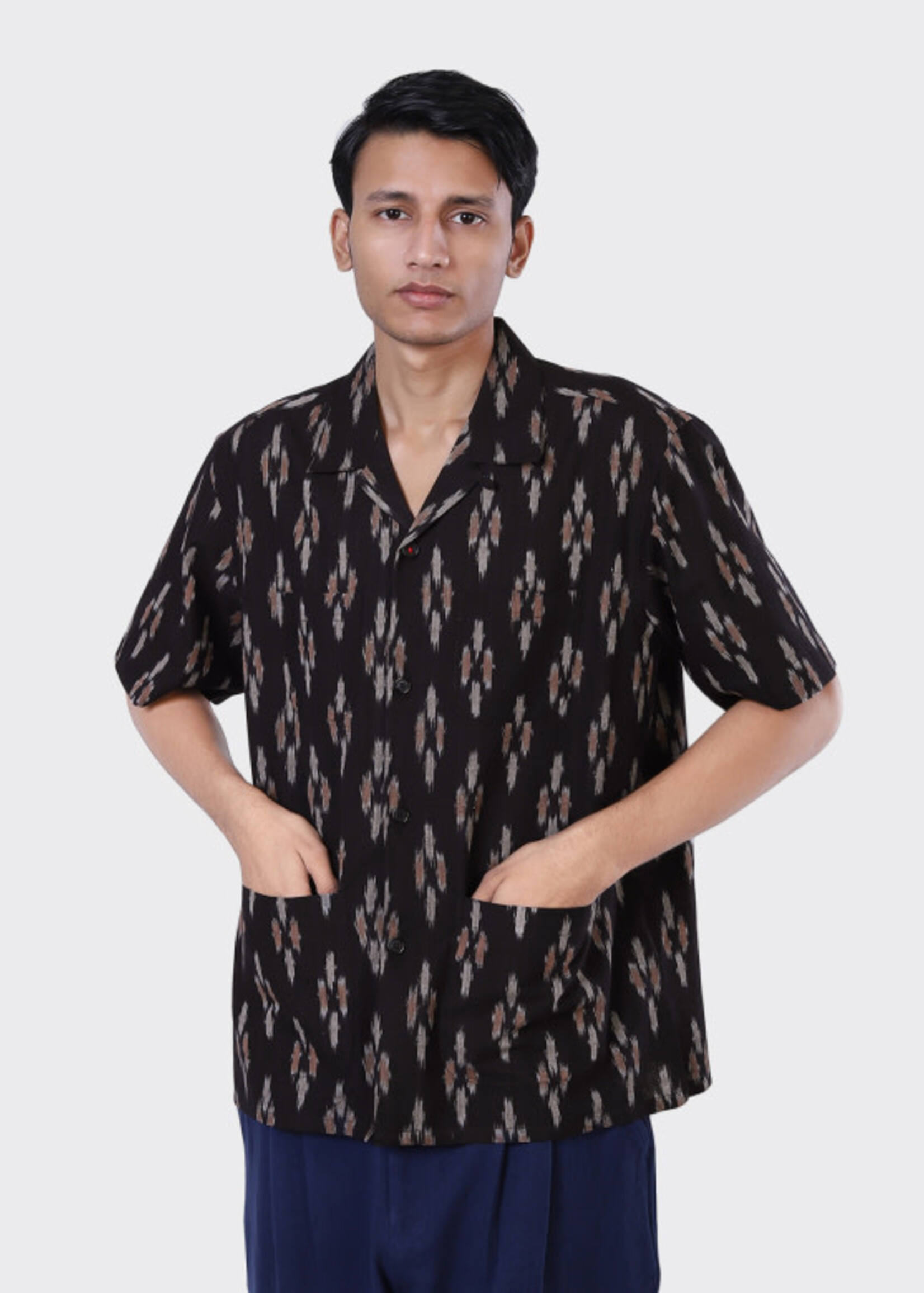 Kardo Kardo Pedro Ikat Black Short Sleeve Shirt