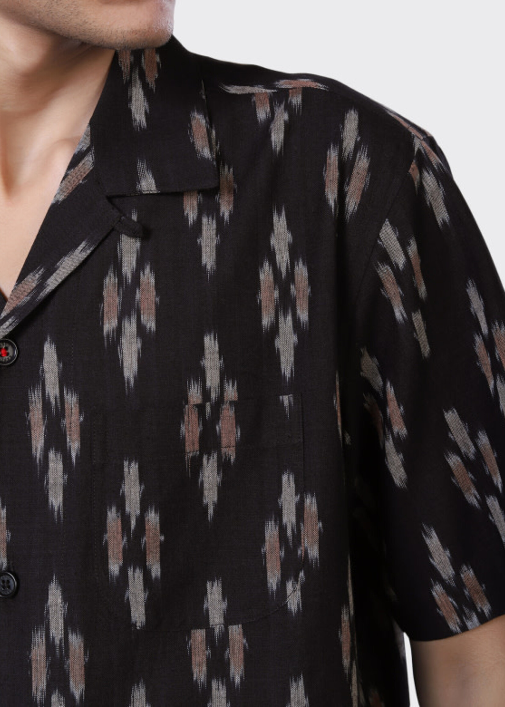 Kardo Kardo Pedro Ikat Black Short Sleeve Shirt