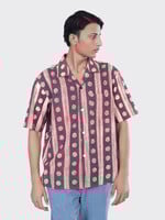 Kardo Kardo Ronen Shibori 15 Wine Short Sleeve Shirt