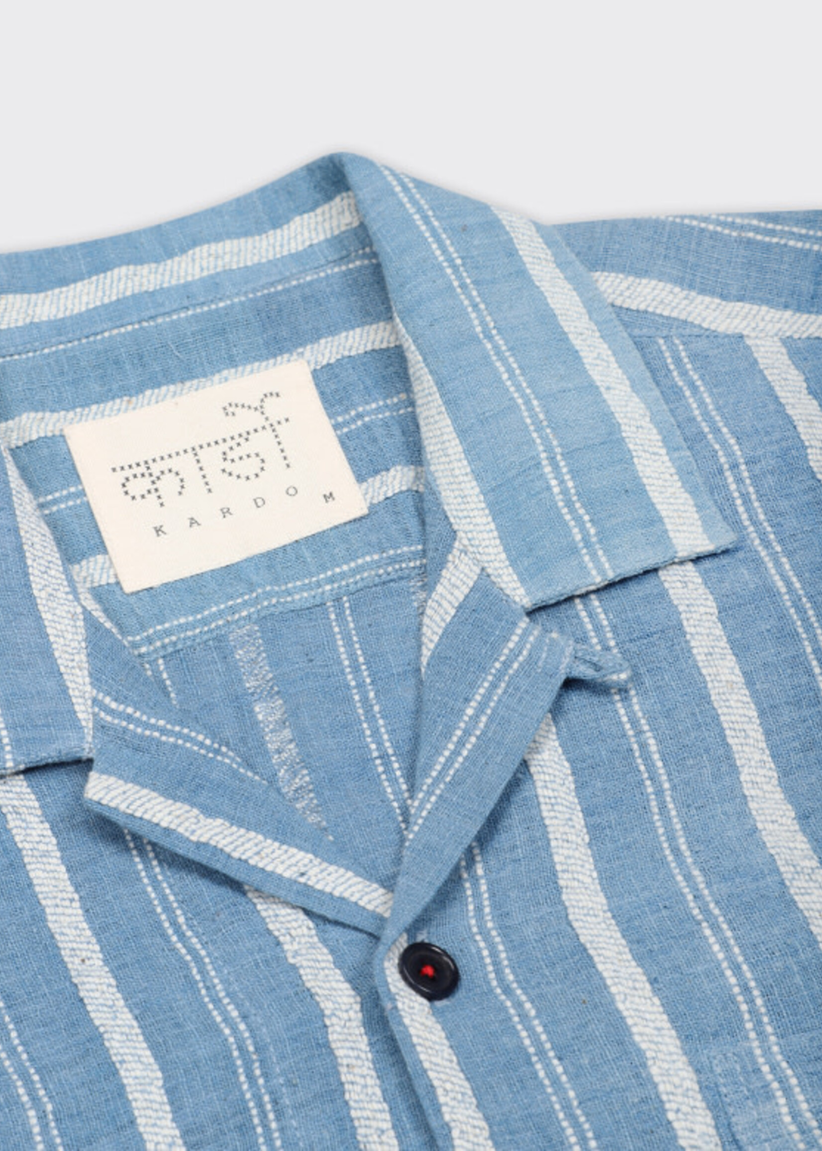 Kardo Kardo Pedro Light Handwoven Indigo Short Sleeve Shirt