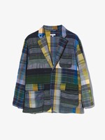 Engineered Garments EG Loiter Jacket Navy Yellow Green Madras