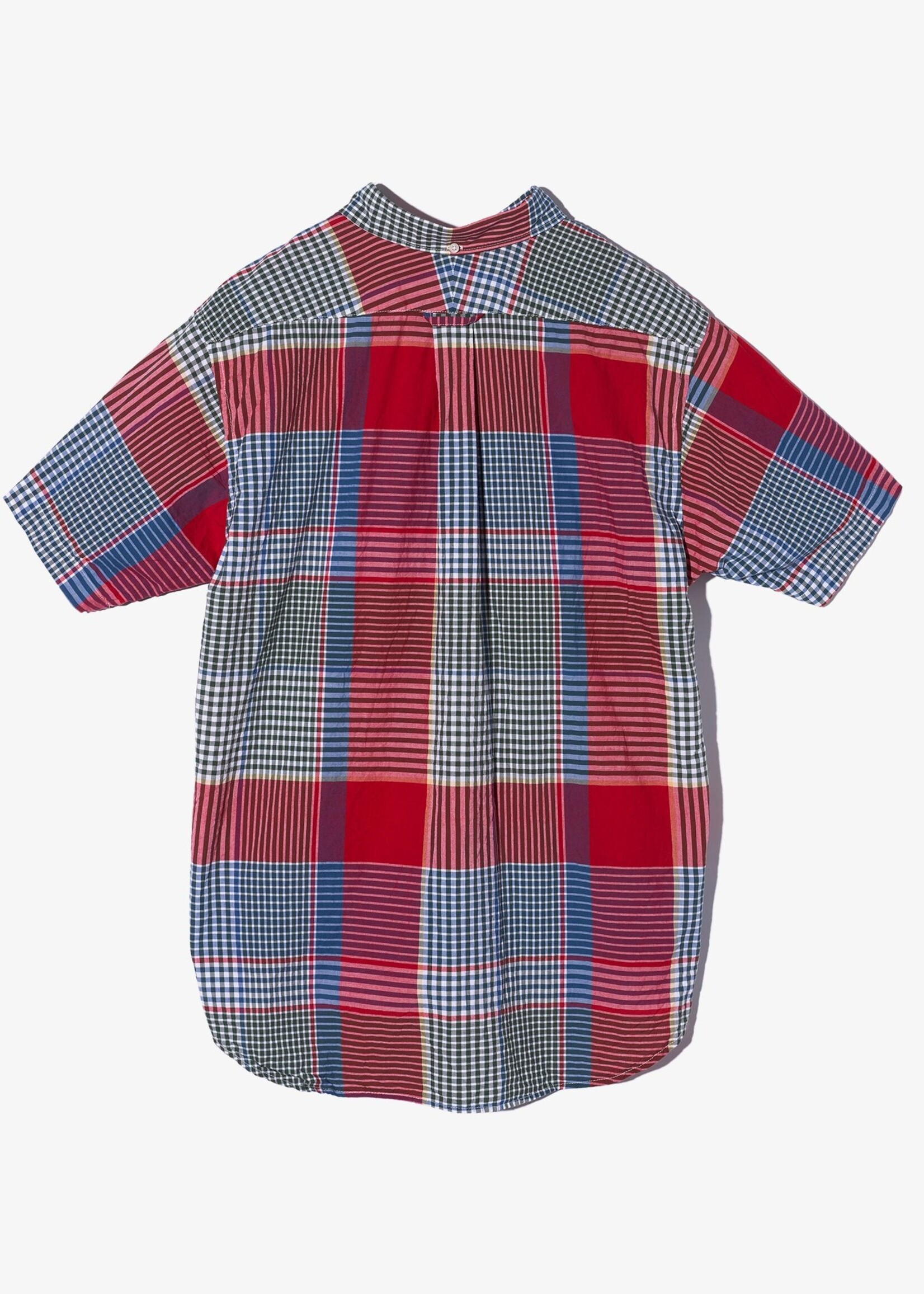 Engineered Garments EG Popover BD Shirt Red Green Big Madras Plaid