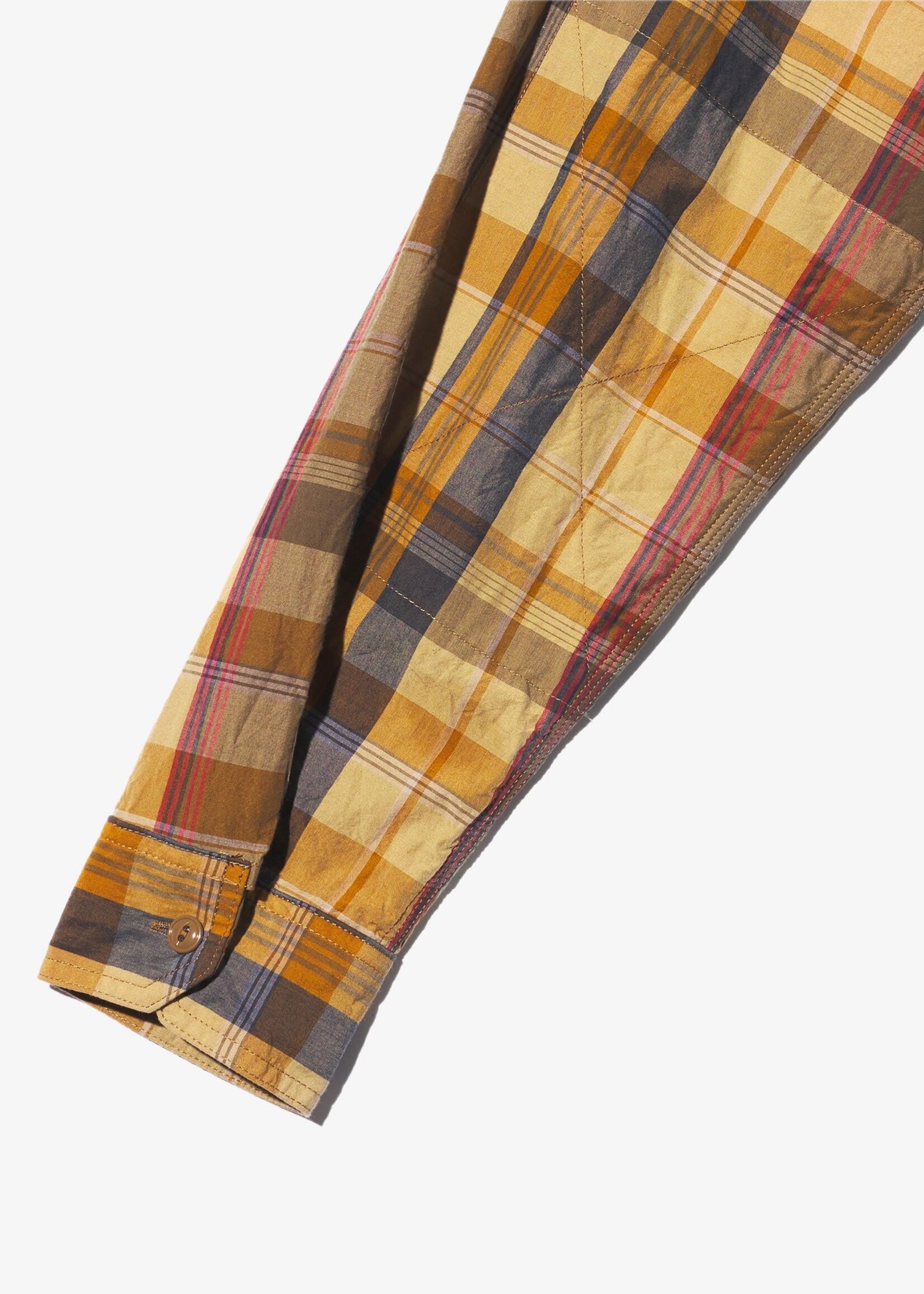 Engineered Garments EG Work Shirt Olive Cotton Madras Plaid