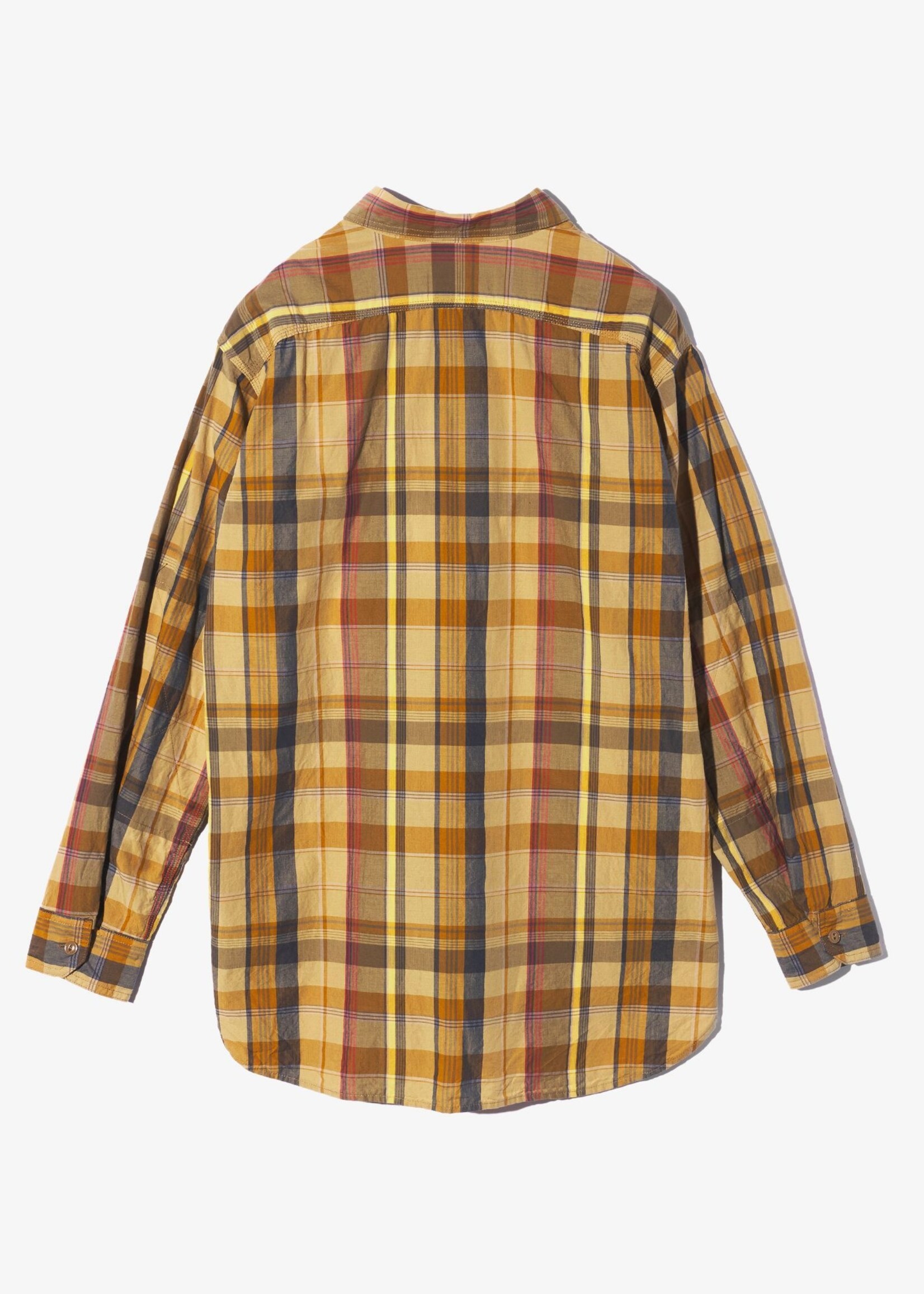 Engineered Garments EG Work Shirt Olive Cotton Madras Plaid