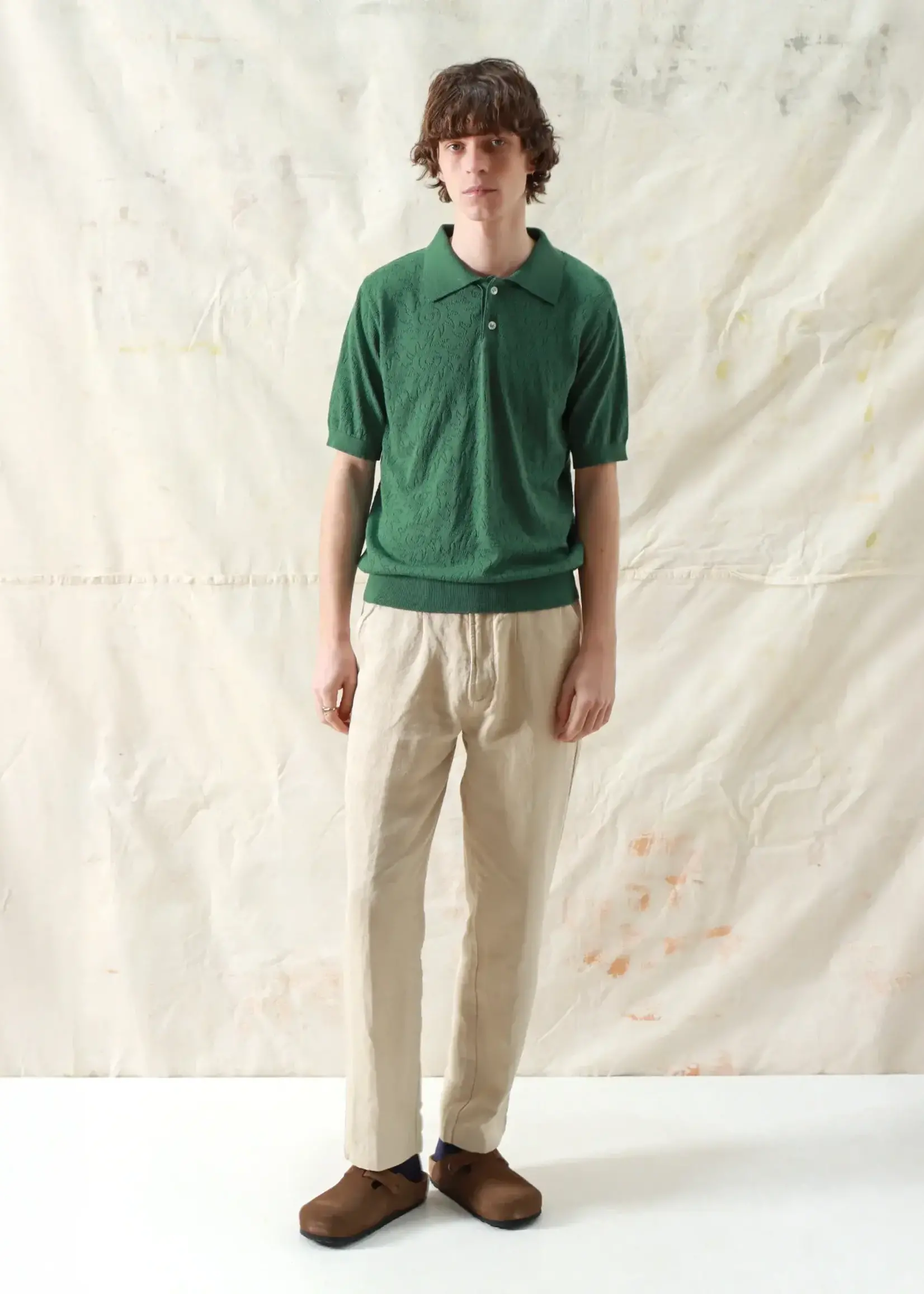 Far Afield Far Afield Belser Organic Cotton Knitted SS Polo