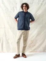Far Afield Far Afield Zigger Cotton Cardigan Copa Navy Iris Blue