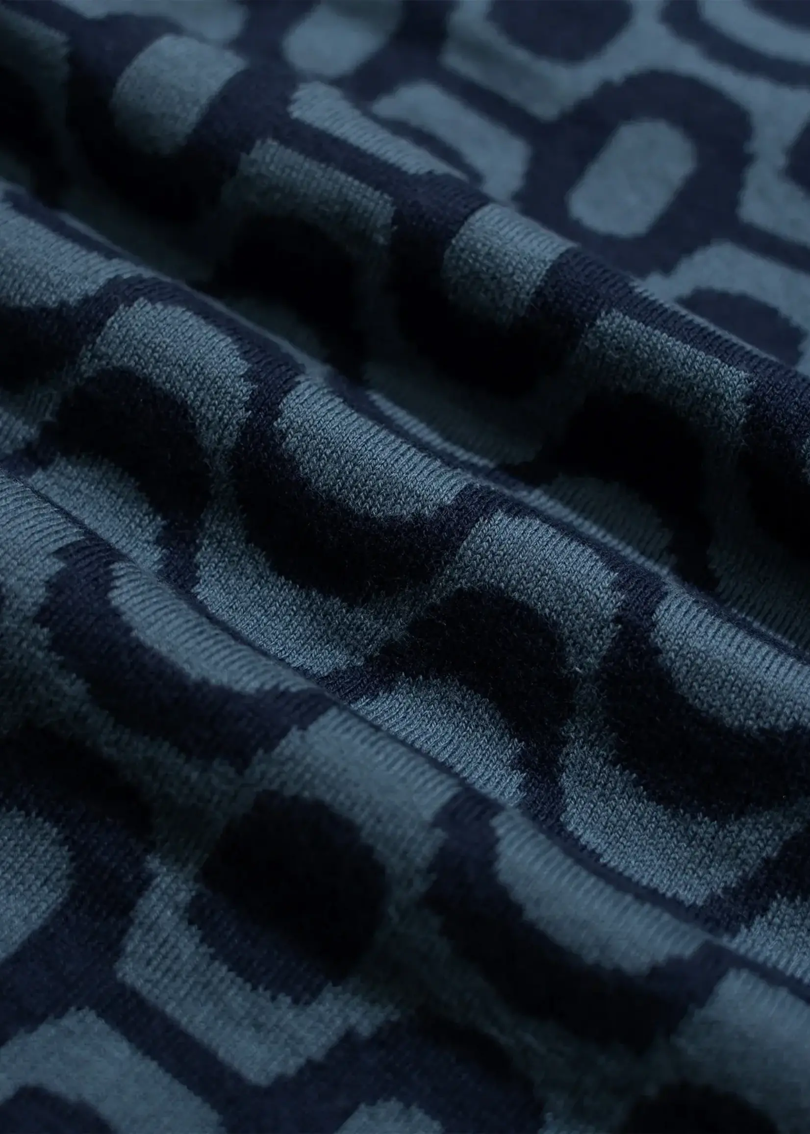 Far Afield Far Afield Zigger Cotton Cardigan Copa Navy Iris Blue