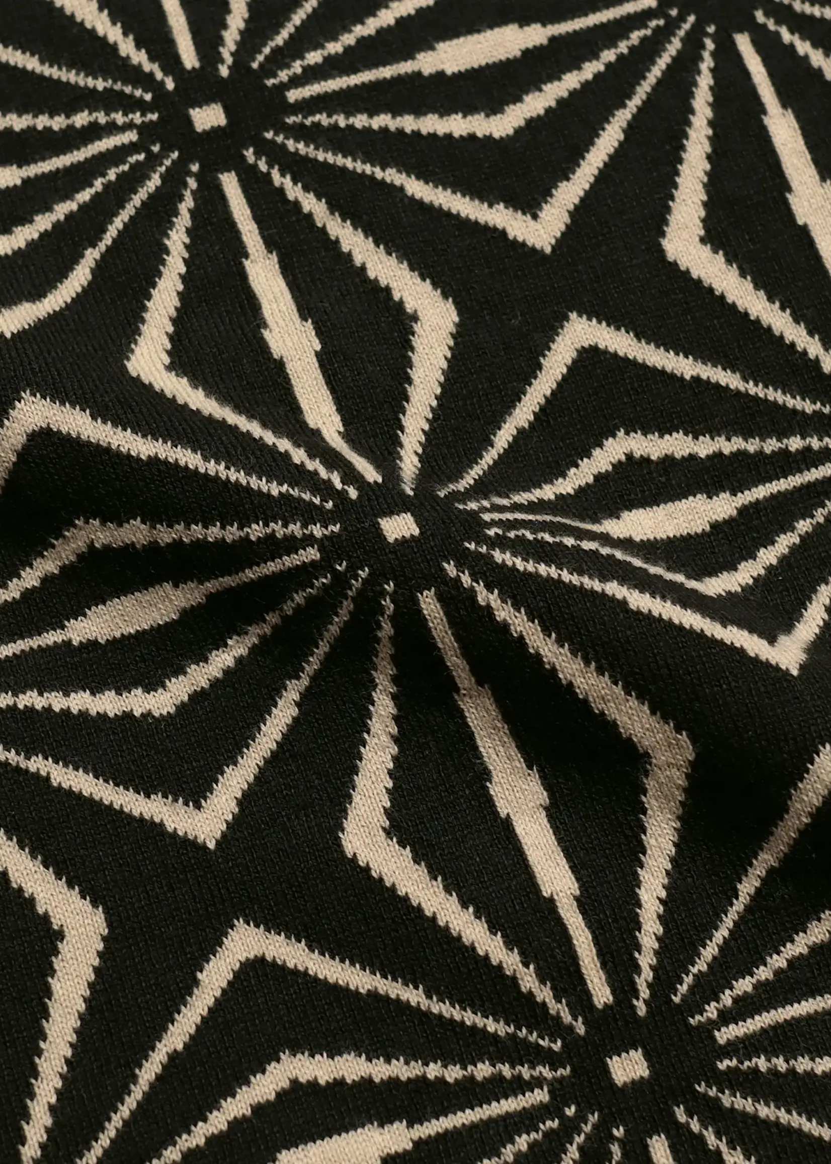 Far Afield Far Afield Zigger Cotton SS Cardigan Tenteo Meteorite Black