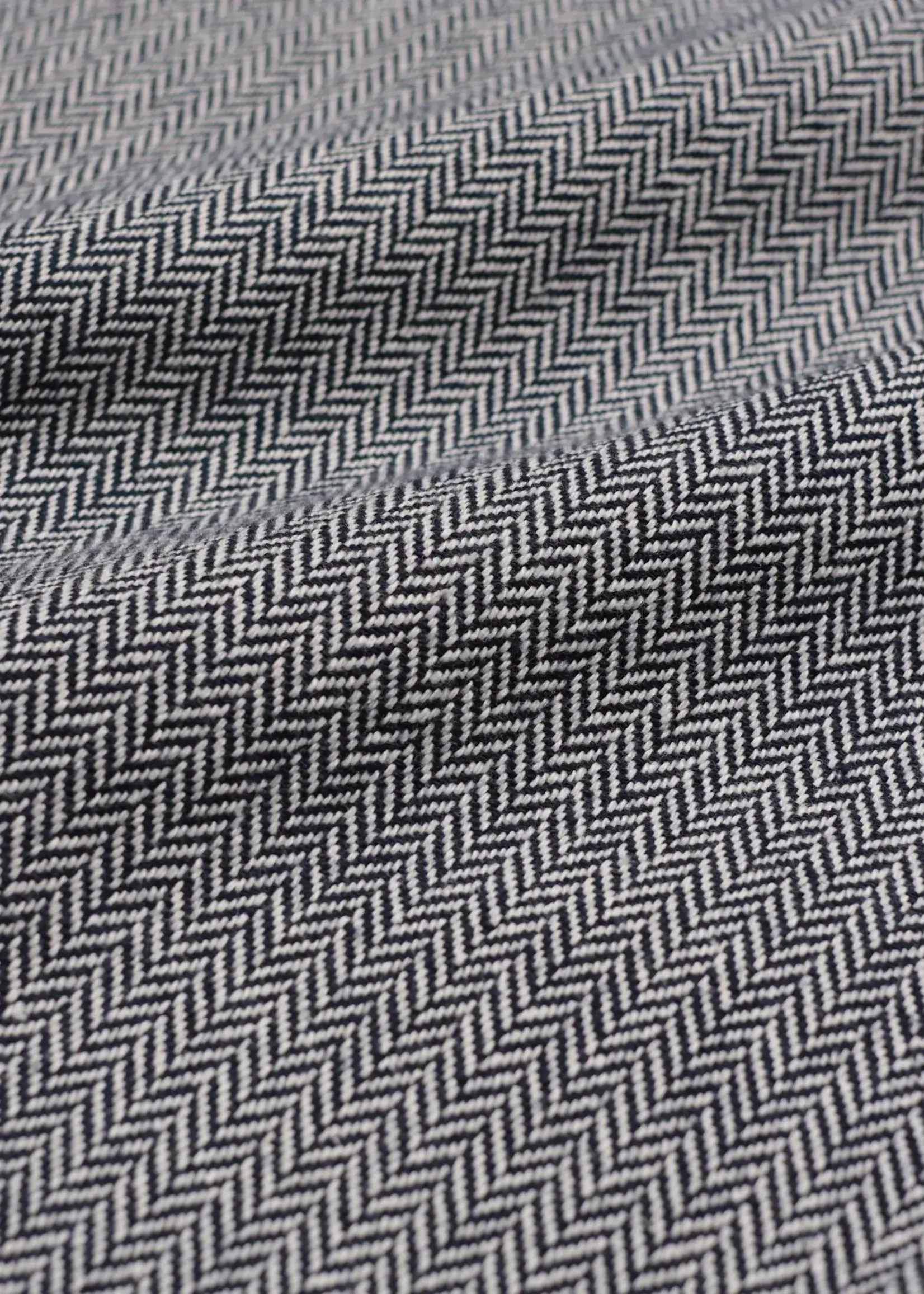 Far Afield Far Afield Coup Brushed Herringbone Blue  Cotton  Poly Trouser