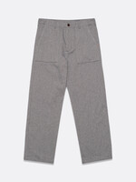 Far Afield Far Afield Coup Brushed Herringbone Blue  Cotton  Poly Trouser