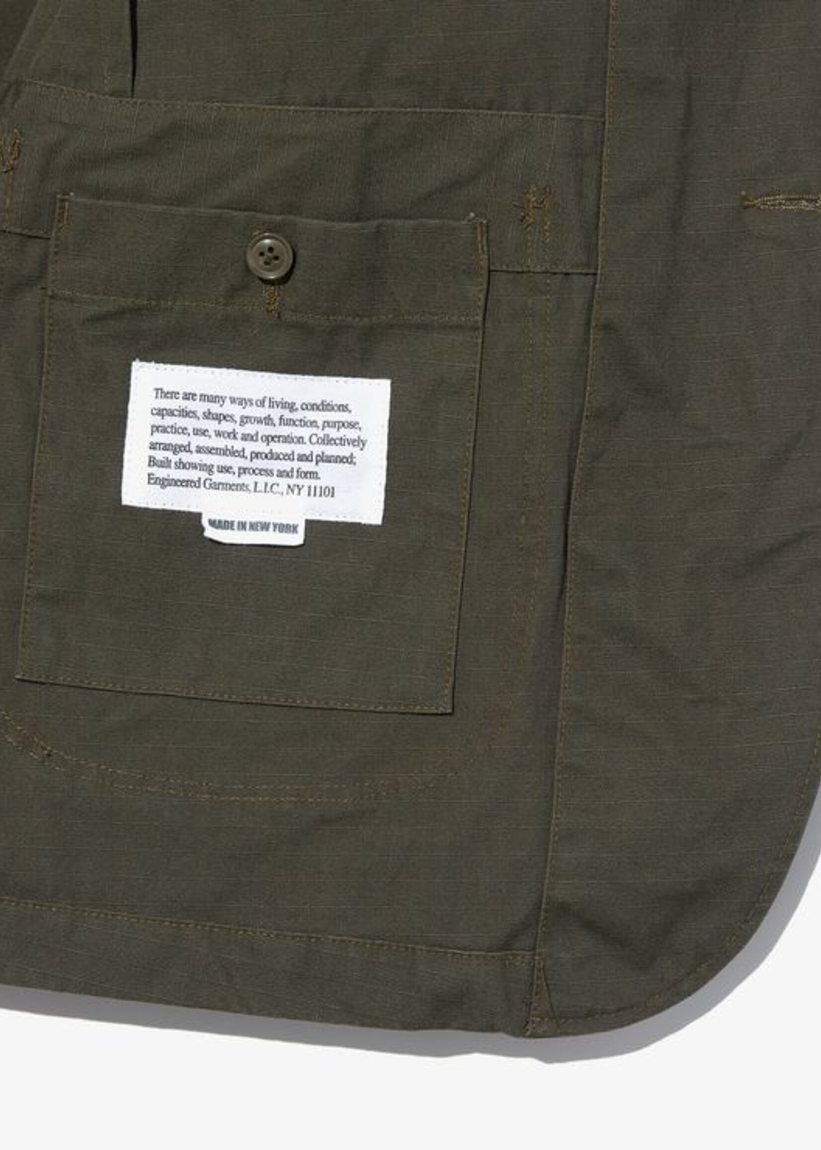 Engineered Garments EG Bedford Jacket Olive Heavyweight  Cotton Ripstop