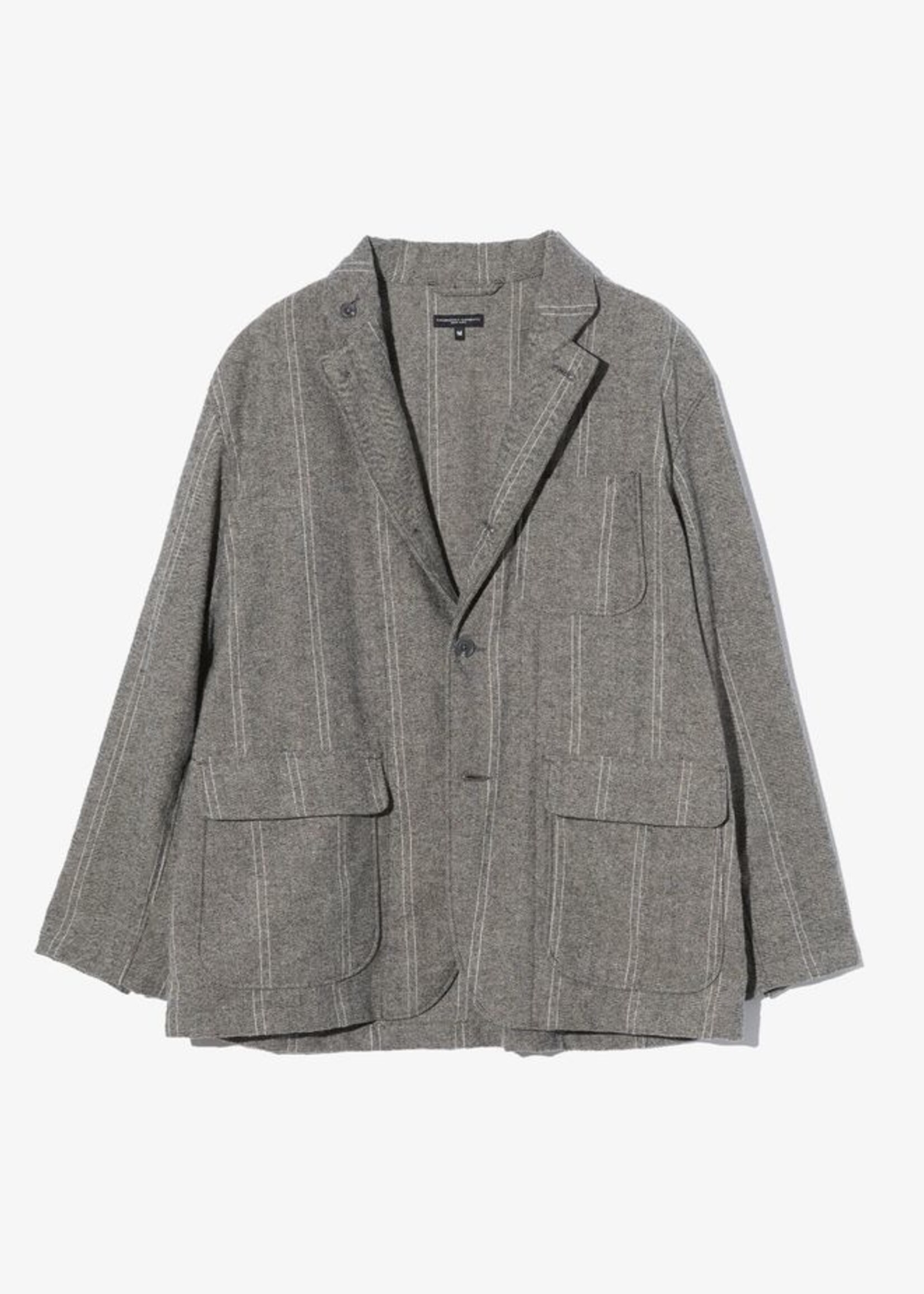 Engineered Garments EG Loiter Jacket Grey Striped Wool Herringbone