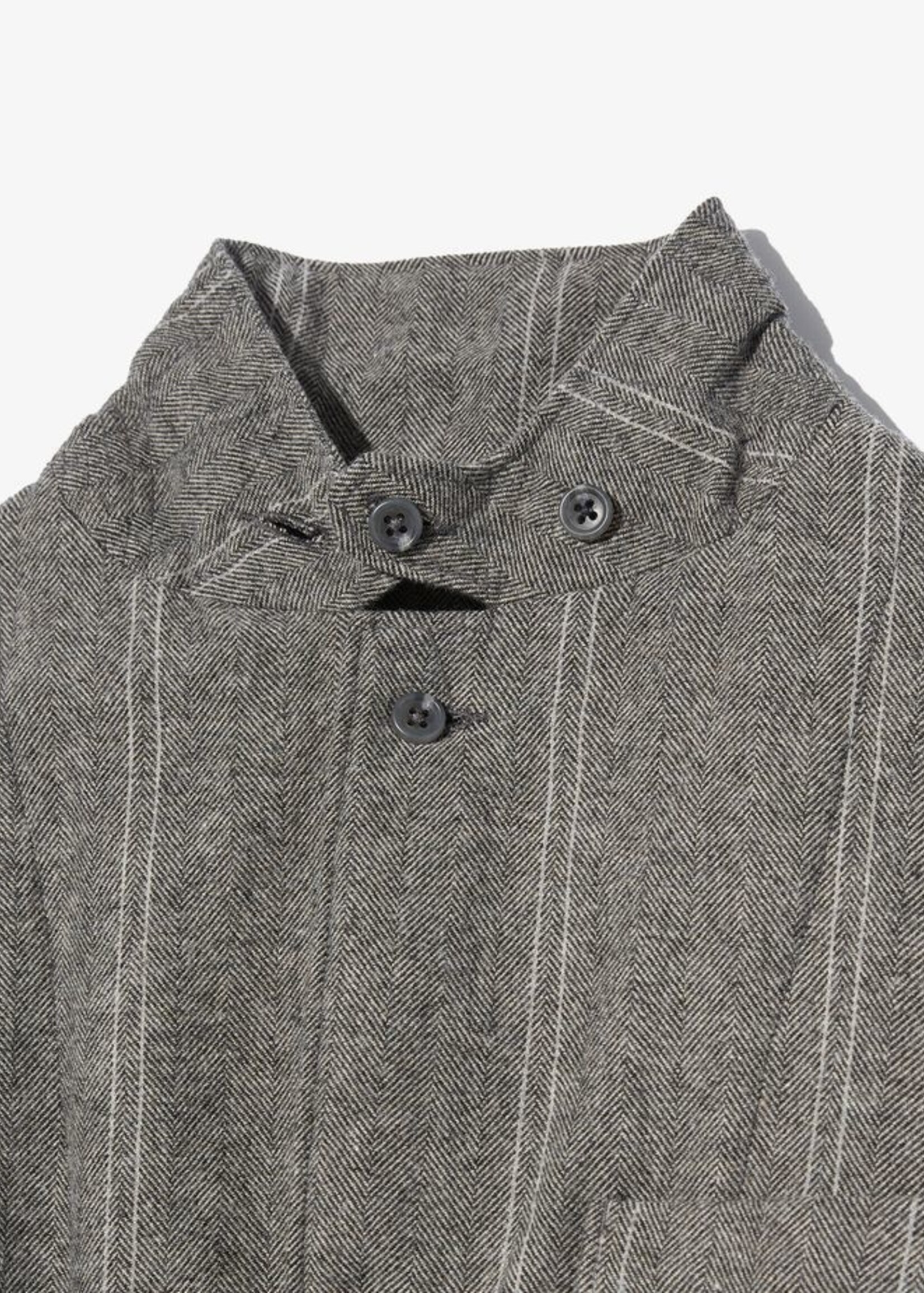 Engineered Garments EG Loiter Jacket Grey Striped Wool Herringbone