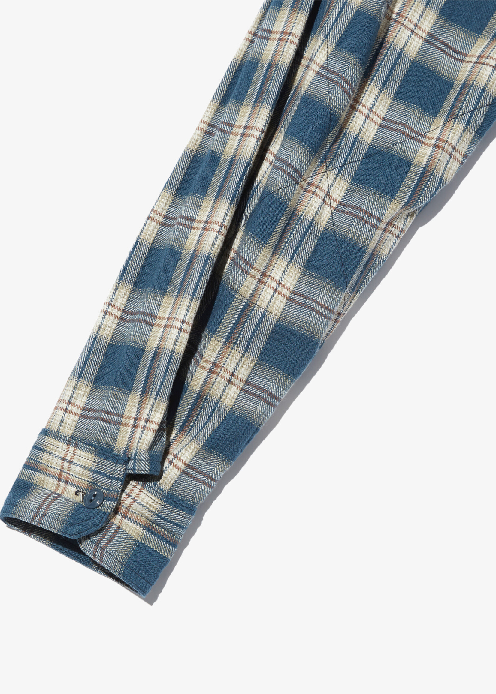 Engineered Garments Engineered Garments Work Shirt Navy Cotton Plaid Jacquard