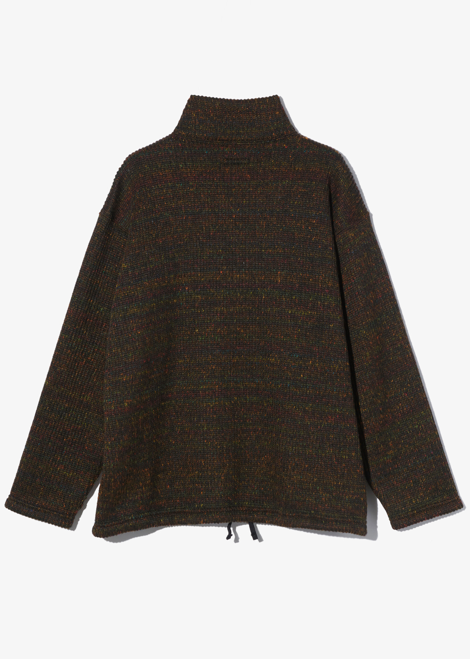Engineered Garments EG Zip Mock Neck Sweater Brown Wool / Poly