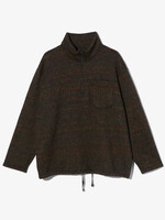 Engineered Garments EG Zip Mock Neck Sweater Brown Wool / Poly