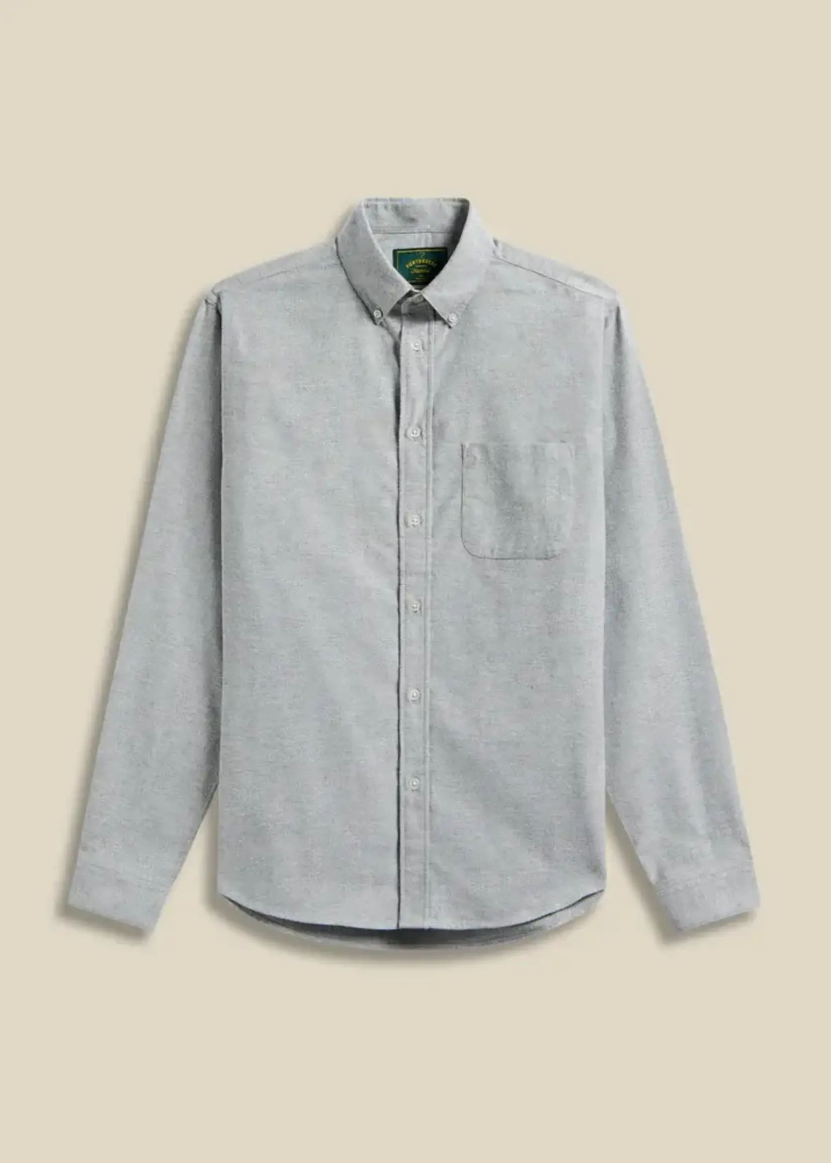 Portuguese Flannel Portuguese Flannel Moss Green Brushed Oxford Shirt