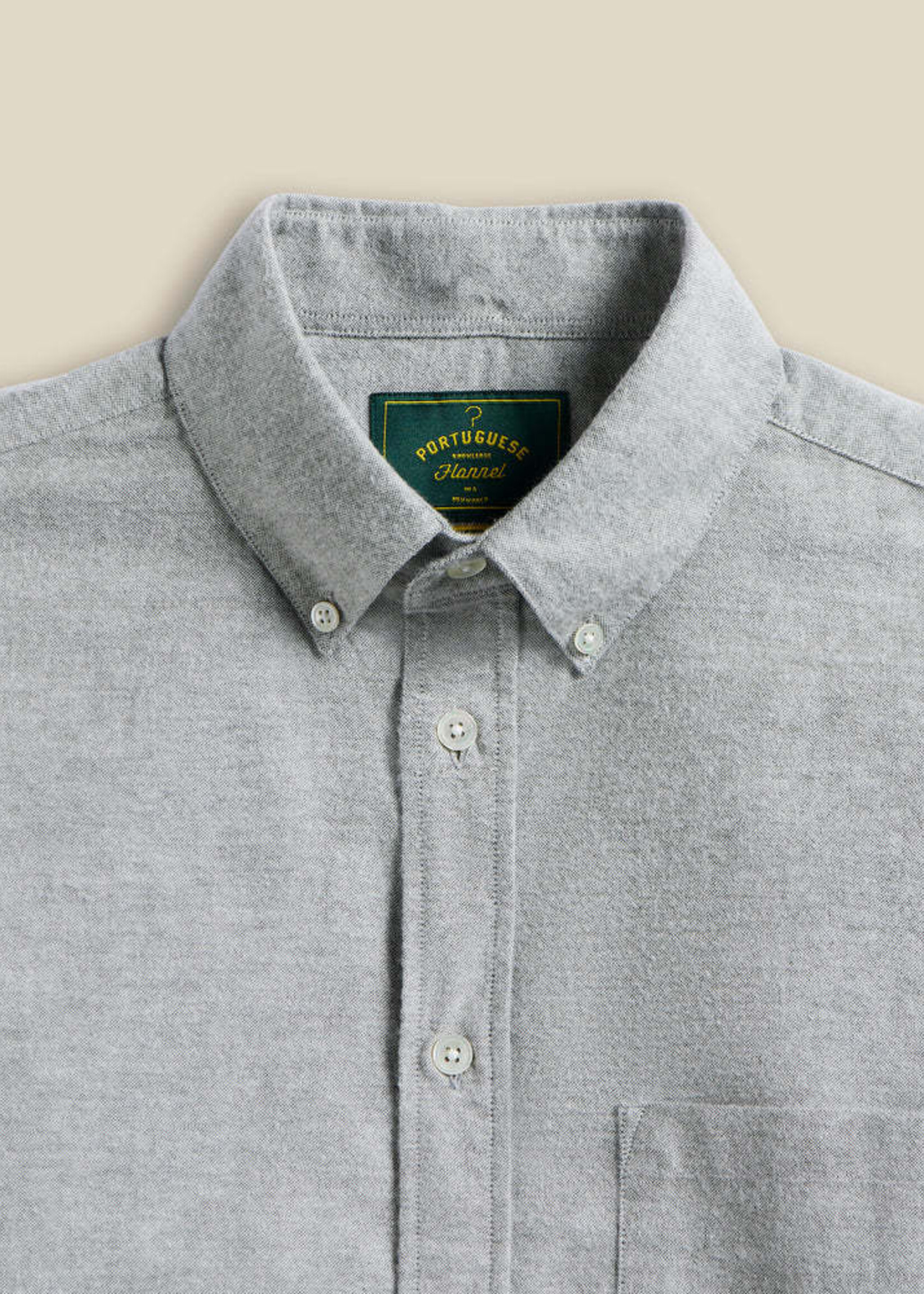 Portuguese Flannel Portuguese Flannel Moss Green Brushed Oxford Shirt
