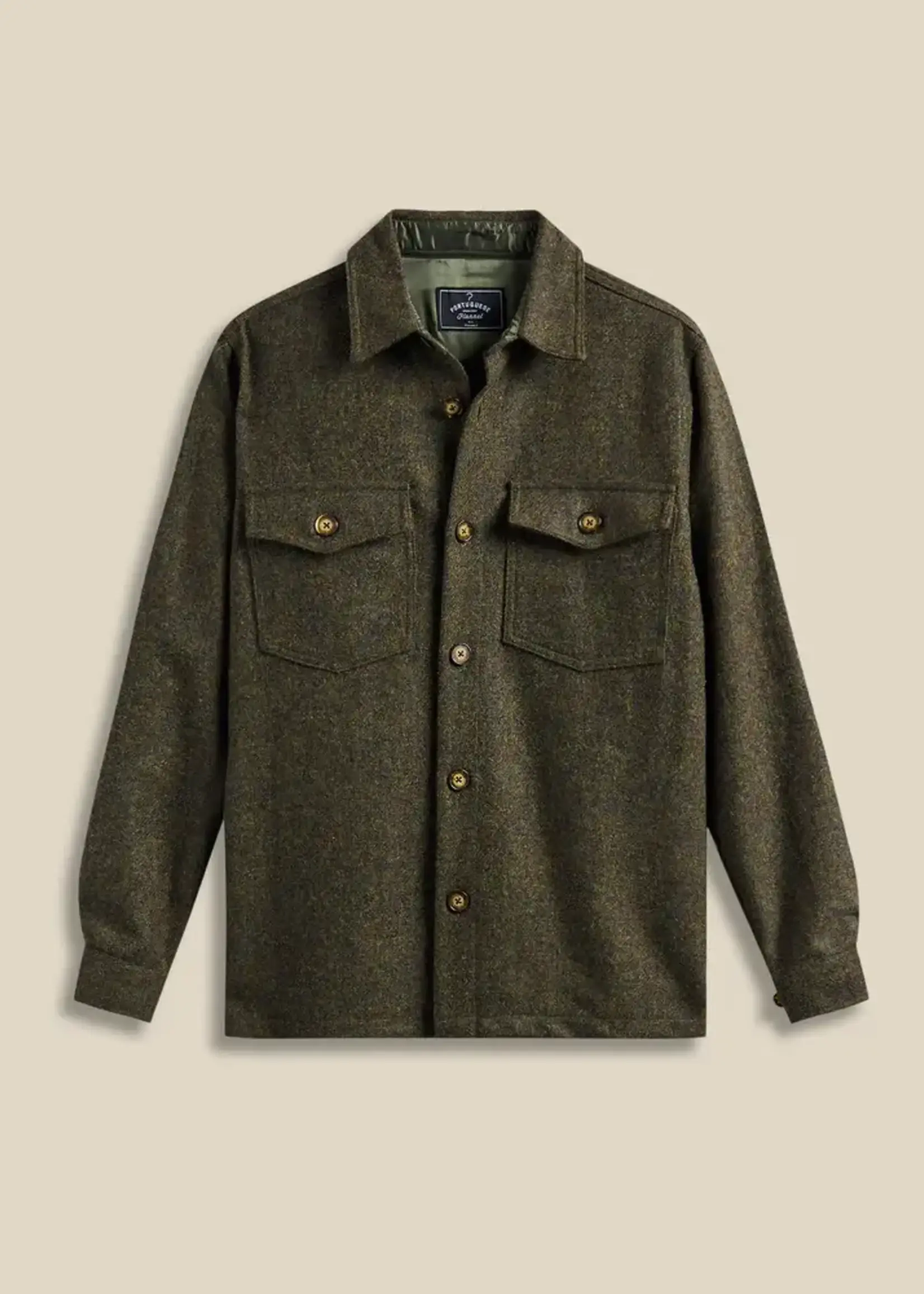 Portuguese Flannel Portuguese Flannel Wool Field Shirt Forest Green