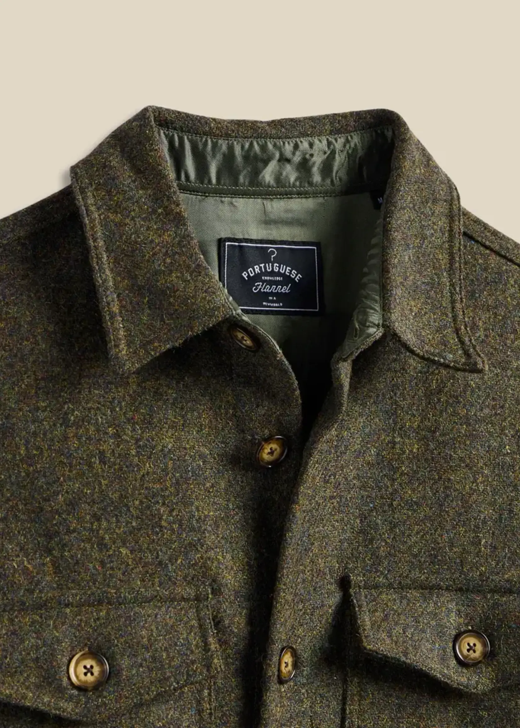 Portuguese Flannel Portuguese Flannel Wool Field Shirt Forest Green