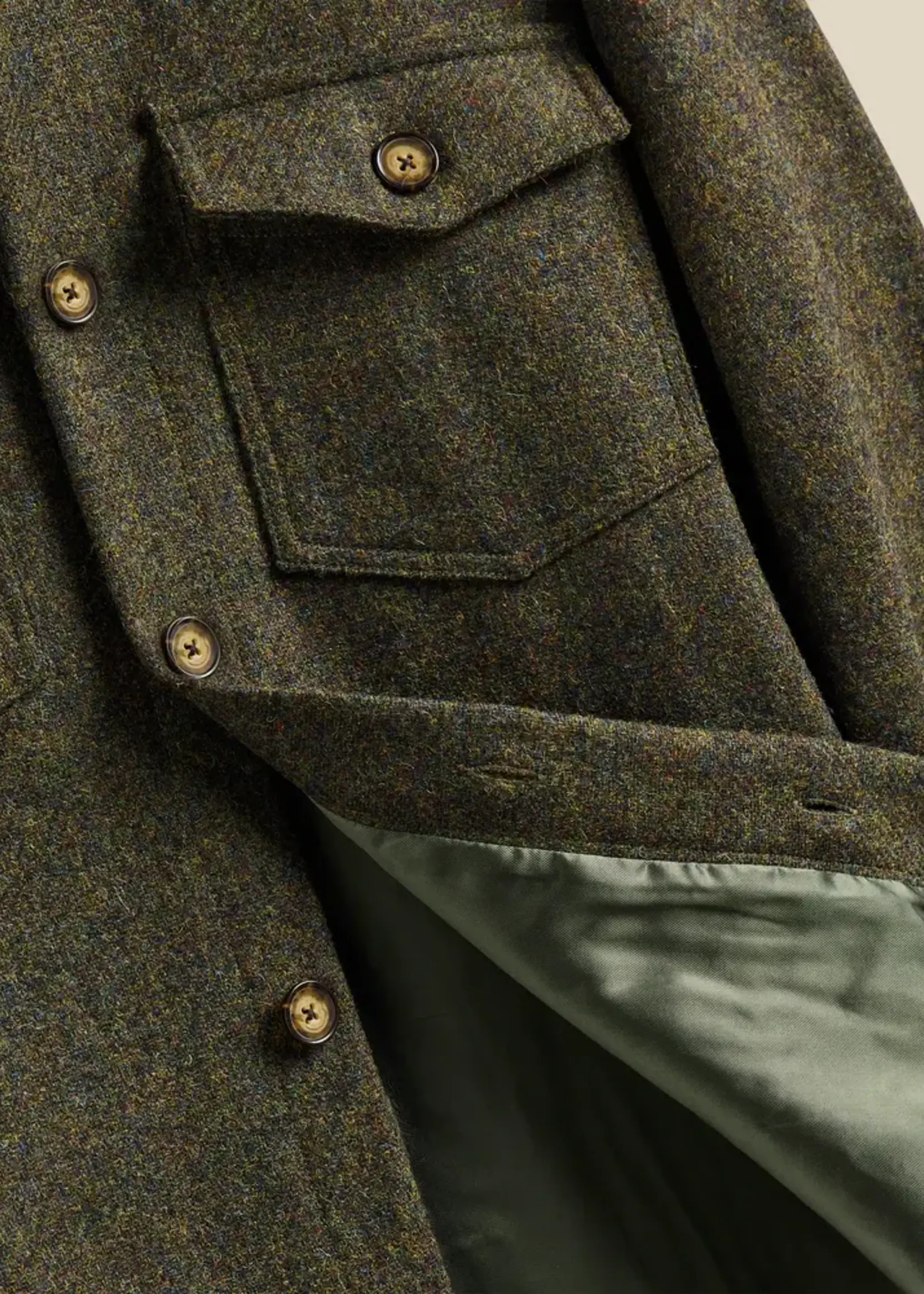 Portuguese Flannel Portuguese Flannel Wool Field Shirt Forest Green