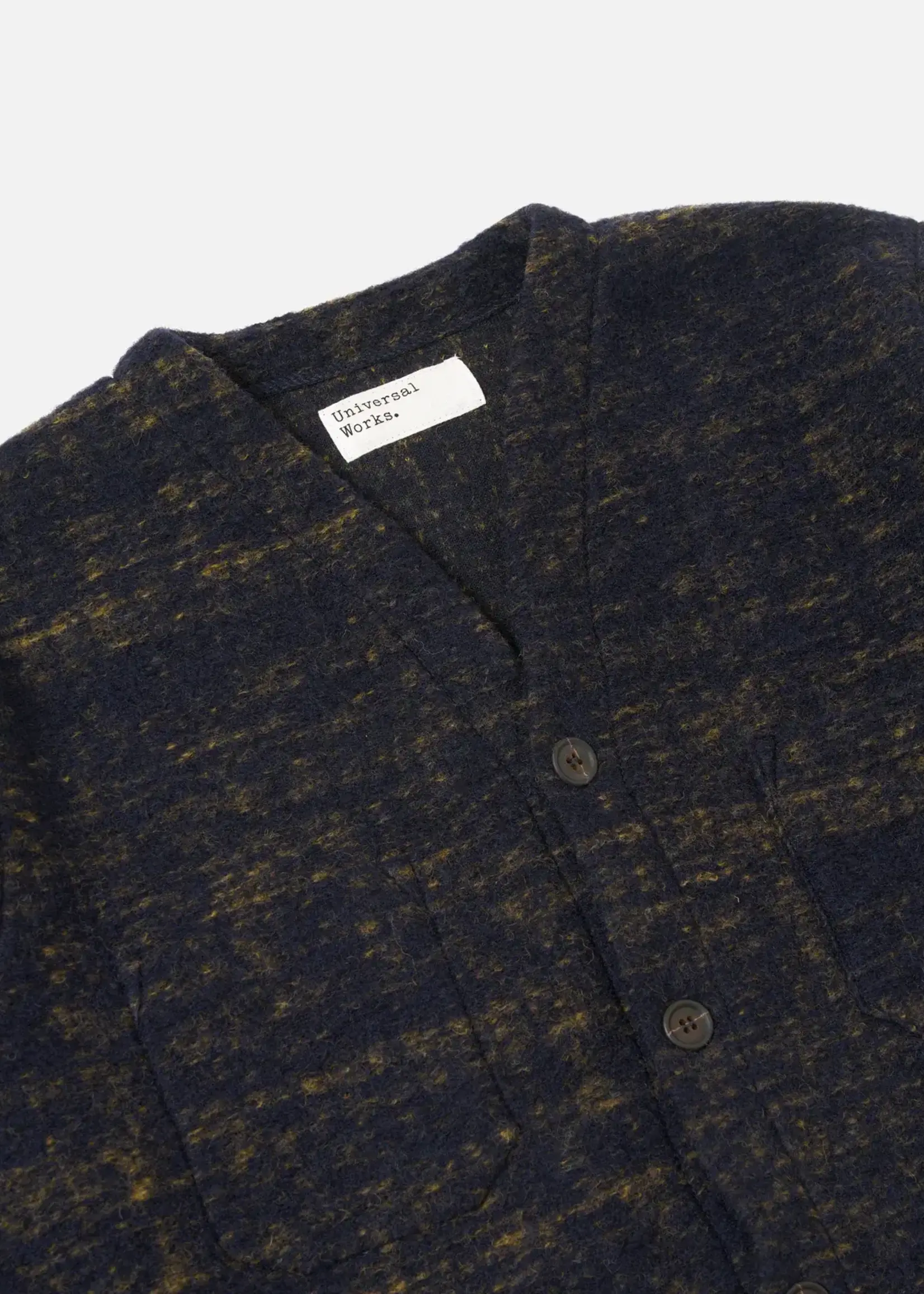 Universal Works Universal Works Cardigan Navy Marble Fleece