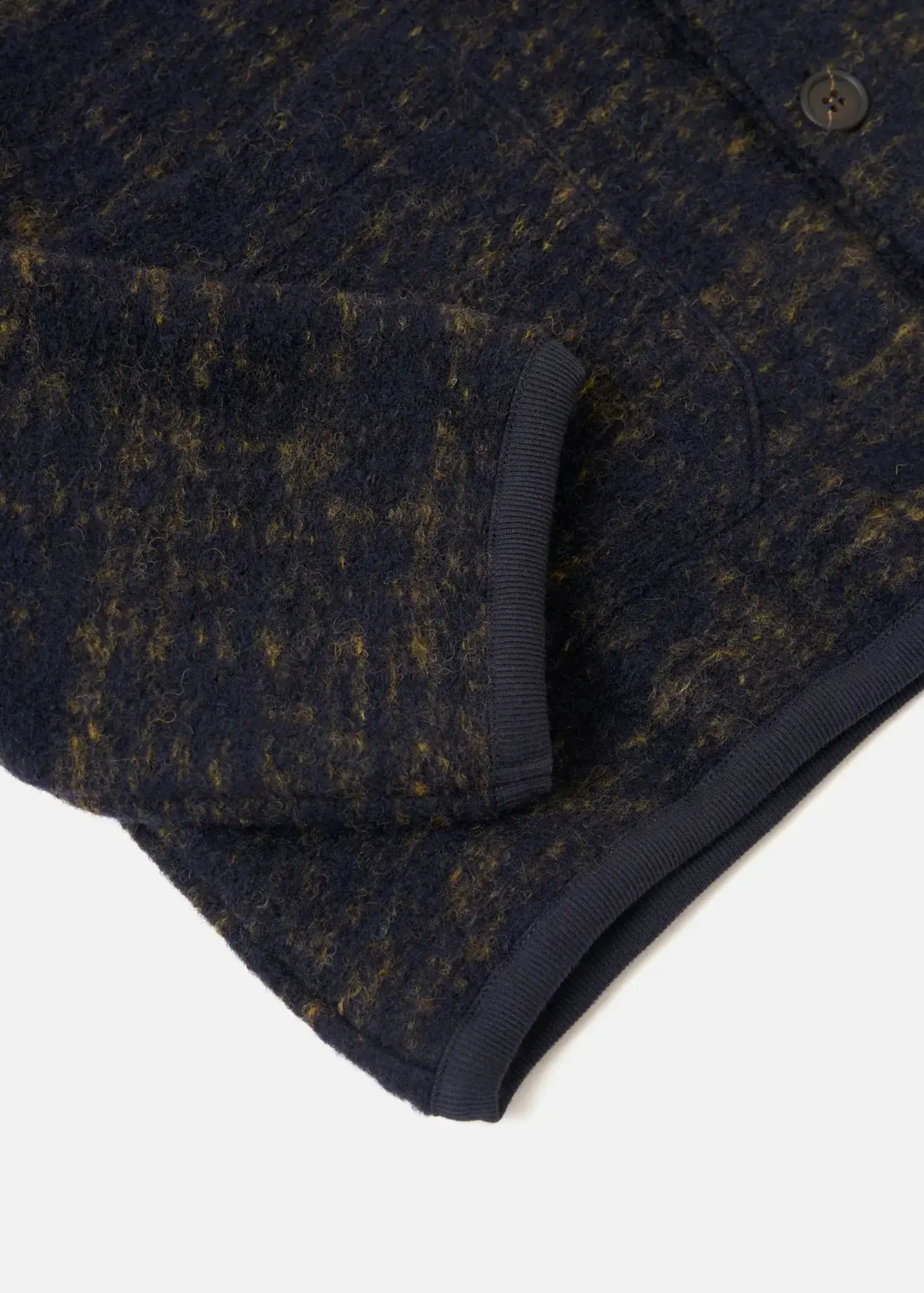 Universal Works Universal Works Cardigan Navy Marble Fleece