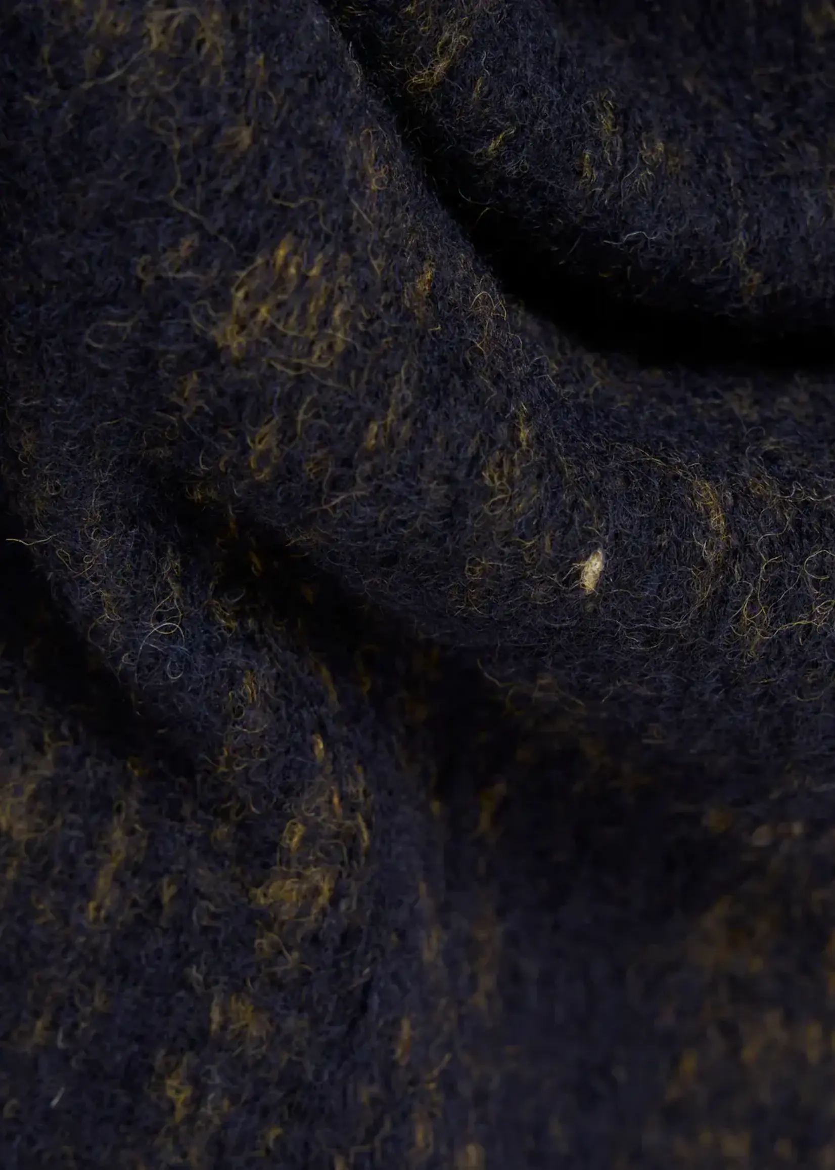 Universal Works Universal Works Cardigan Navy Marble Fleece