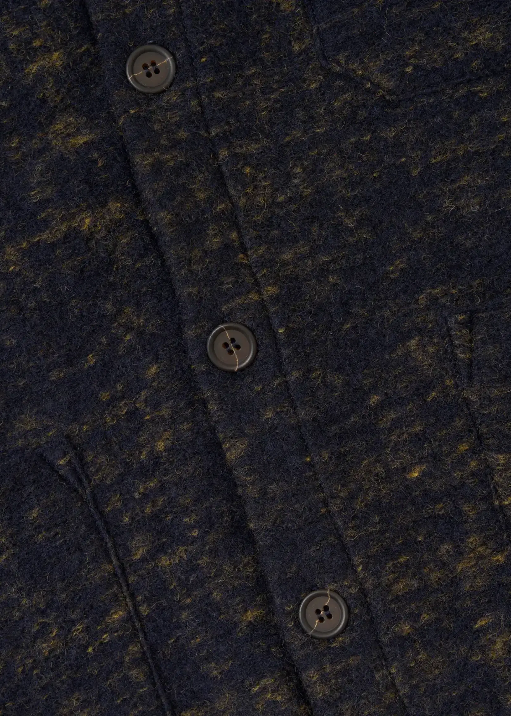 Universal Works Universal Works Cardigan Navy Marble Fleece