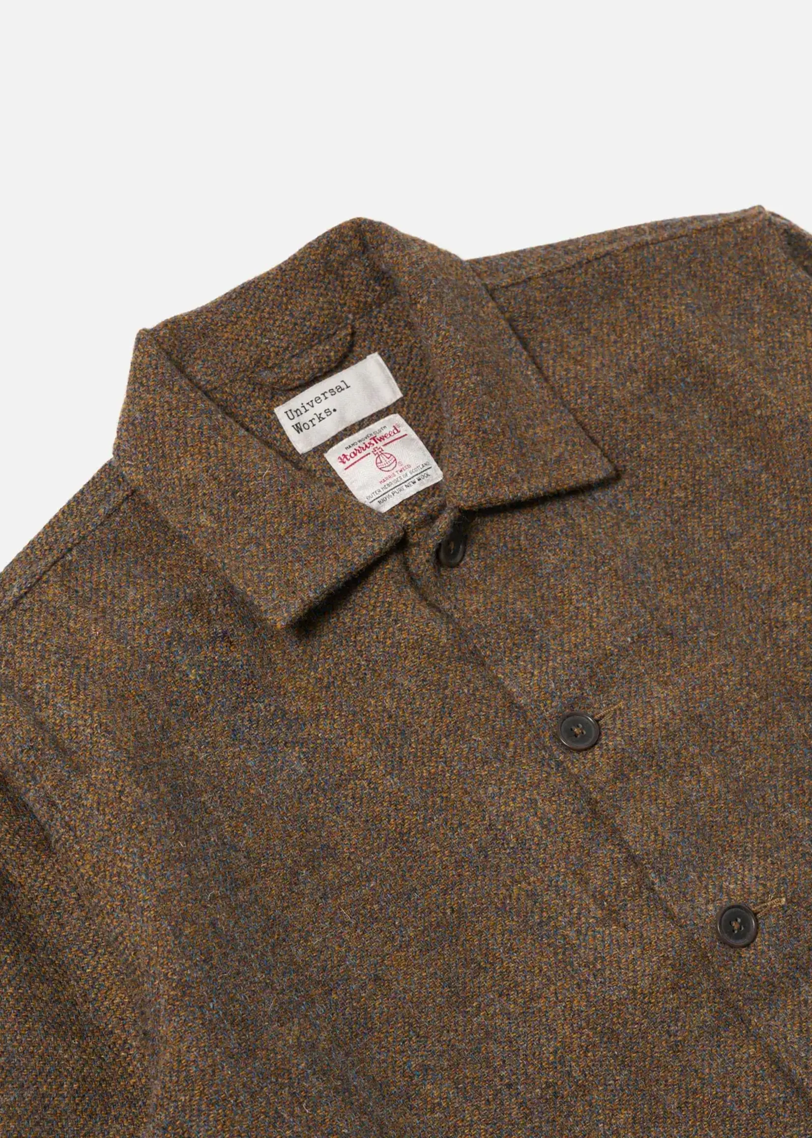 Universal Works Universal Works Easy Jacket Gold Harris Tweed Plaid
